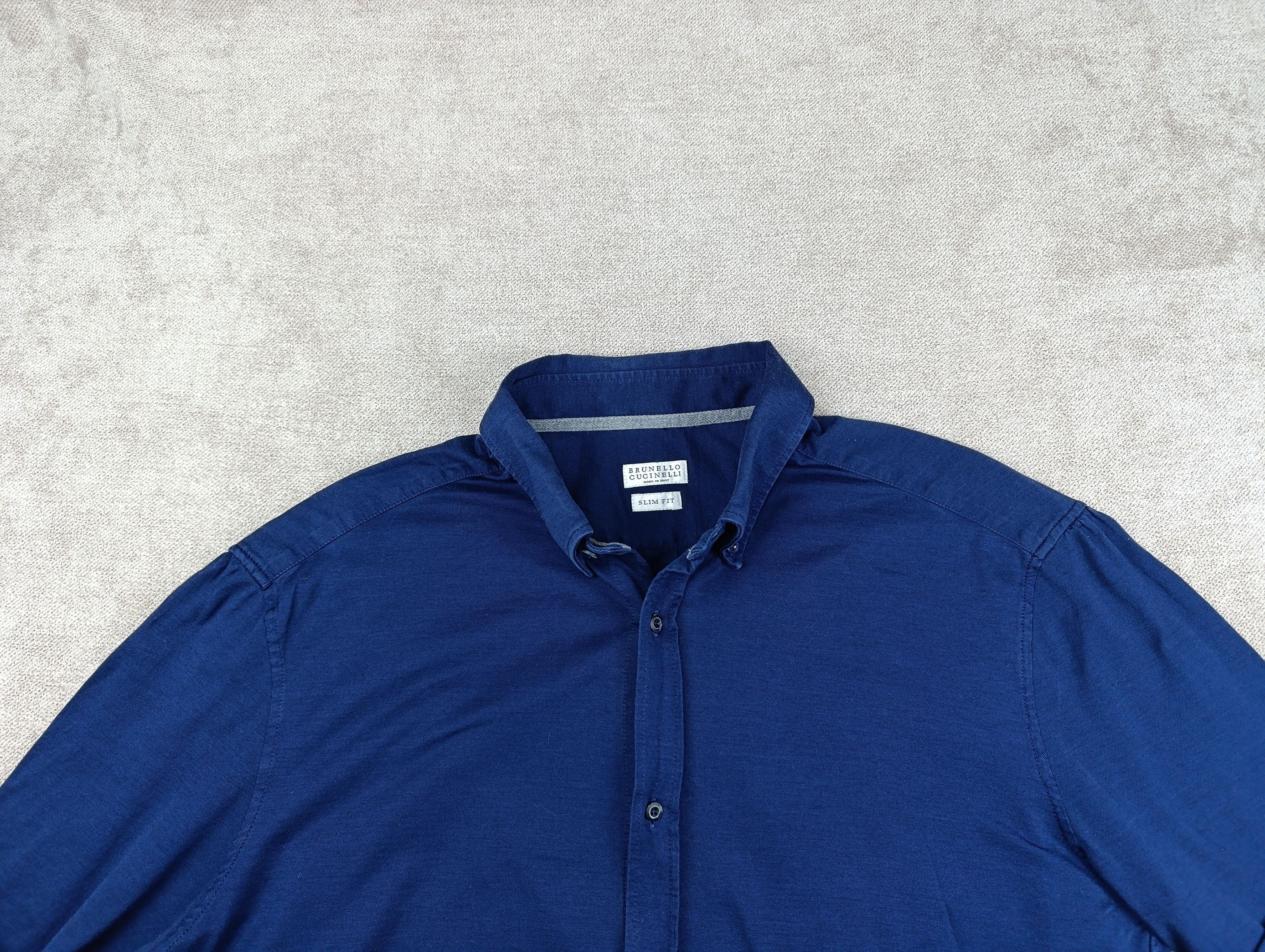 Brunello Cucinelli Brunello Cucinelli Mens Cotton Slim Fit Shirt Size XL Size US XL / EU 56 / 4 - 2 Thumbnail