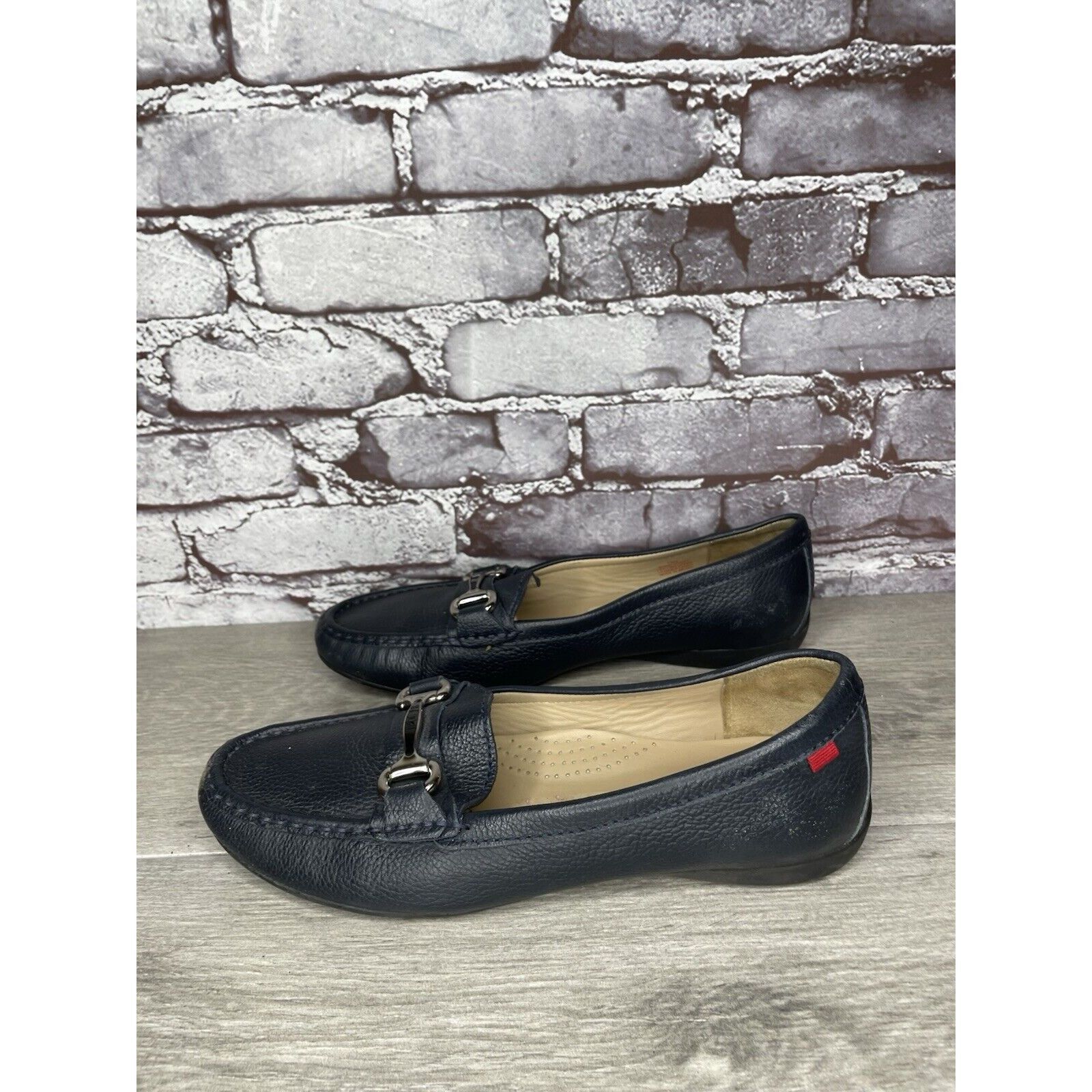 Joseph Marc Joseph New York Grand Street Blue Leather Loafers Women Size US 10.5 / IT 40.5 - 9 Thumbnail