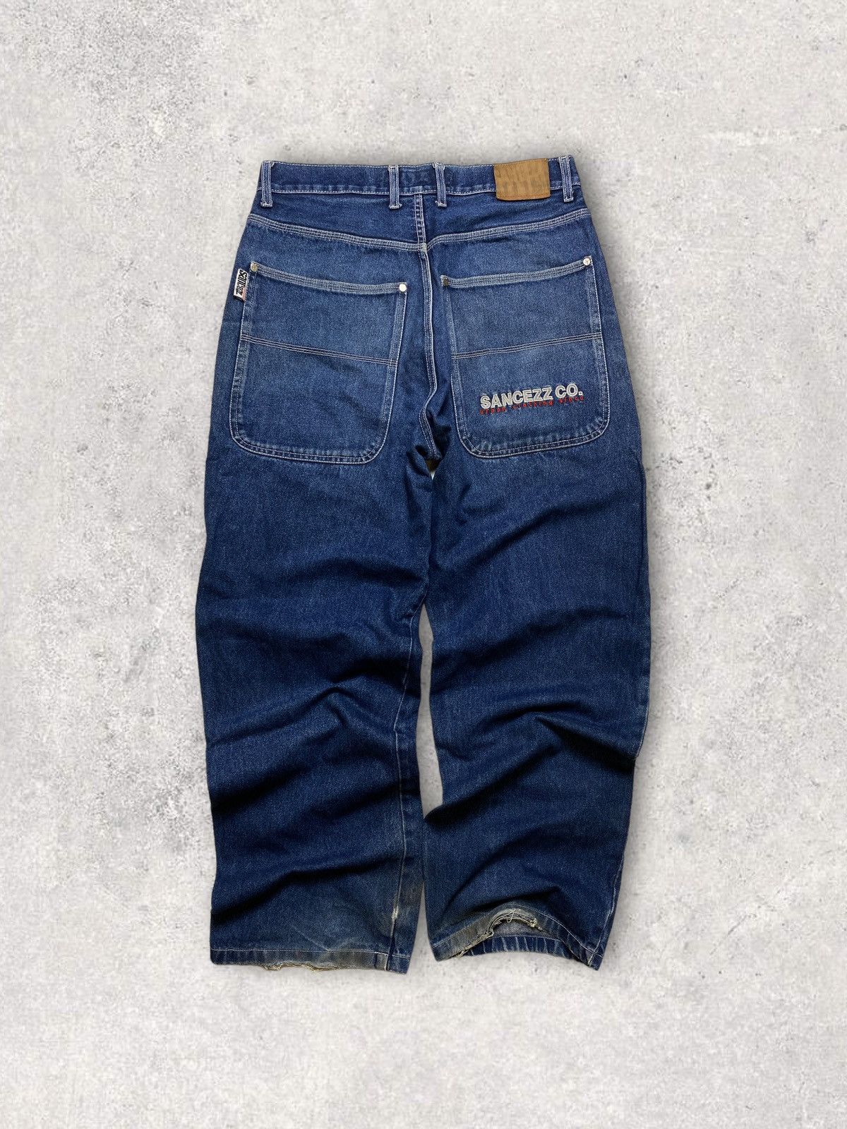 Japanese Brand Vintage workwear sancezz denim pants y2k 90s drip hiphop rap Size US 34 / EU 50 - 1 Thumbnail