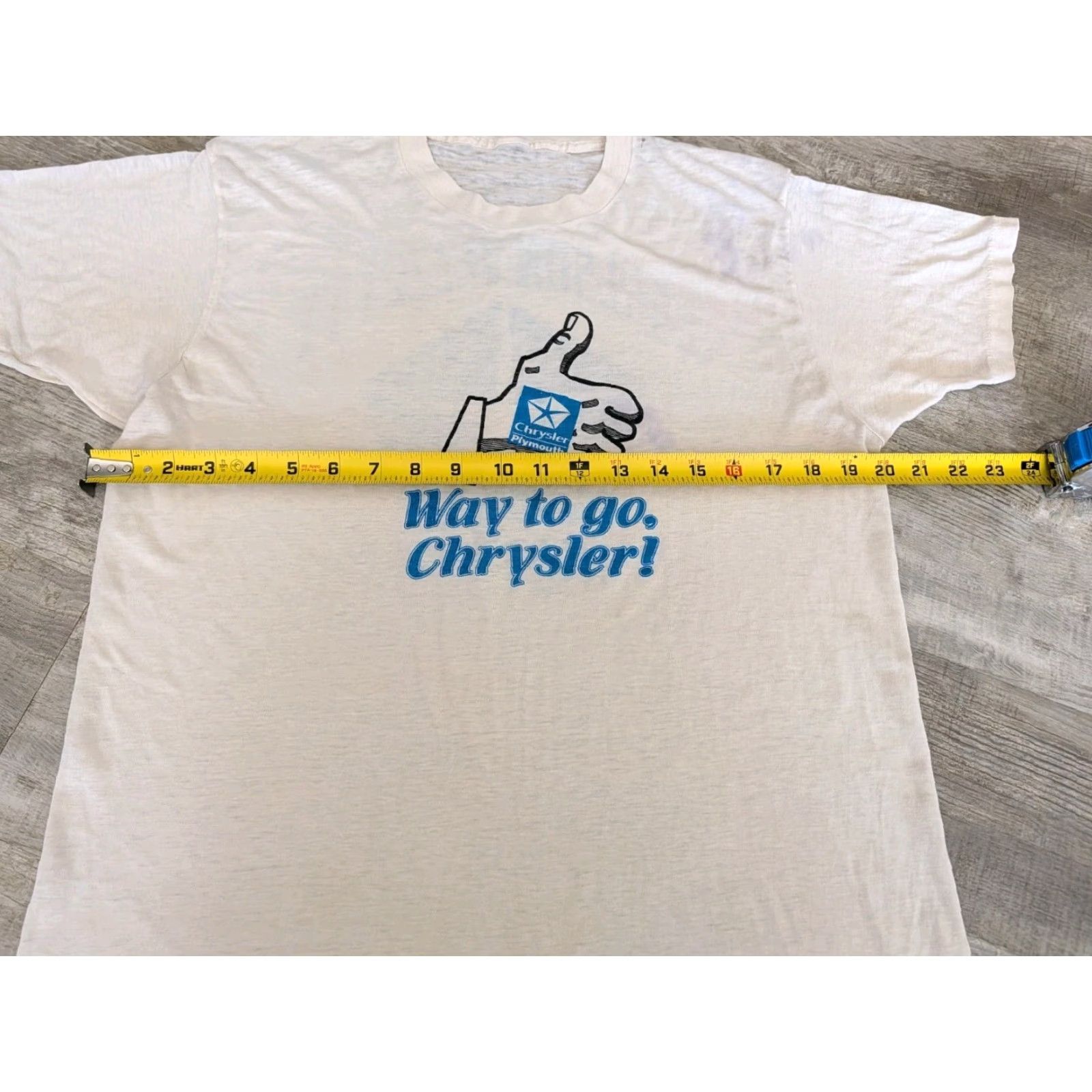 Off-White VINTAGE Chrysler Dealership Tee Shirt Off-white Crew Neck Short Sleeve Unbranded Unisex Adults Small/Medium Cars Mopar 1980s Vintage Graphic Printlite Size US S / EU 44-46 / 1 - 7 Thumbnail