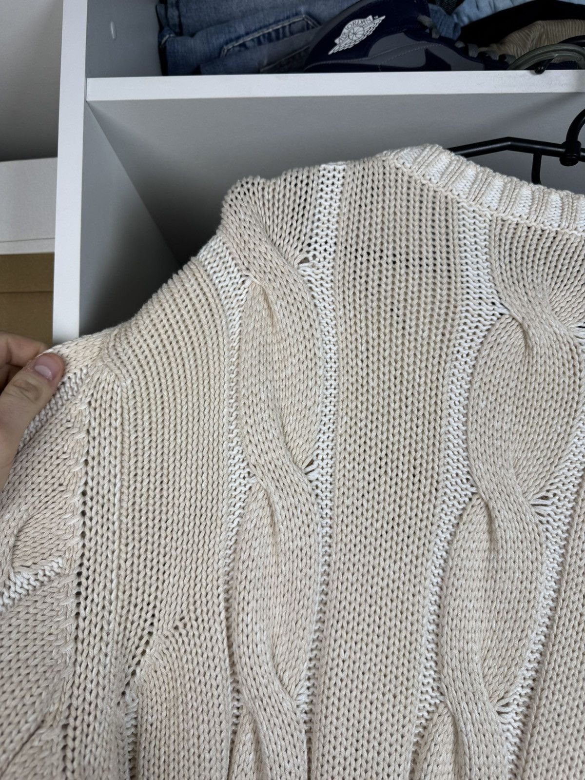 Ermenegildo Zegna Ermenegildo Zegna Men’s Cotton Cable Knit Sweater Size US XL / EU 56 / 4 - 19 Thumbnail