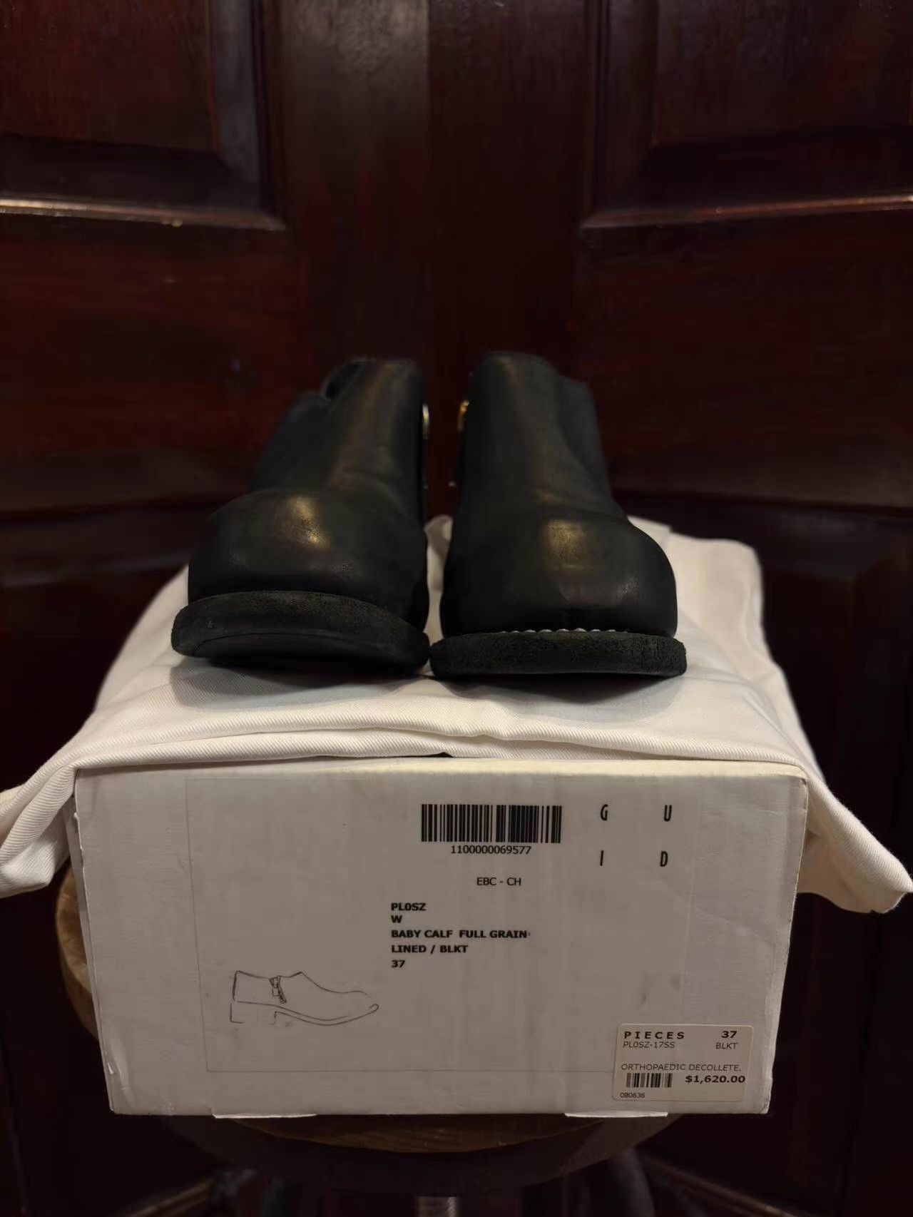 Guidi Guidi 17SS BLKT Black PL0SZ Round‑Toe Zip‑Up Derbys Ｑ25 Size US 6 / IT 36 - 1 Thumbnail