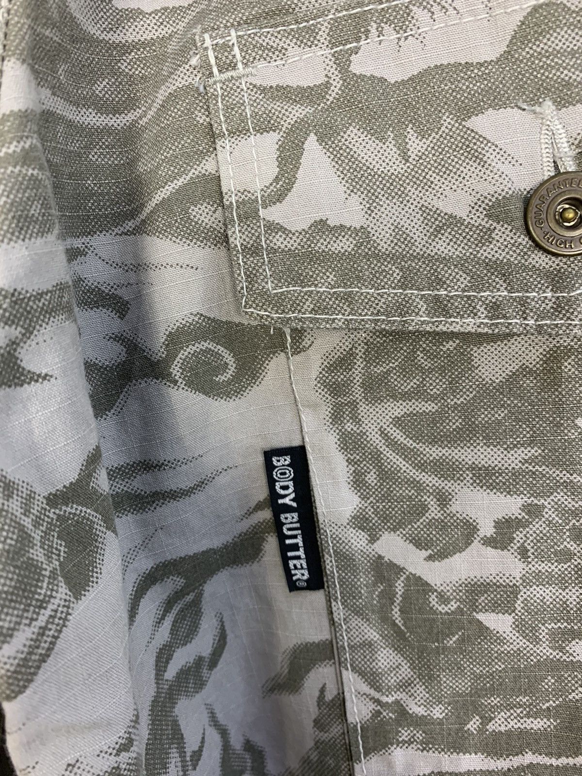 Japanese Brand Hype Body Butter Japan Dragon Design Camo Pant Denim Size US 31 - 12 Thumbnail