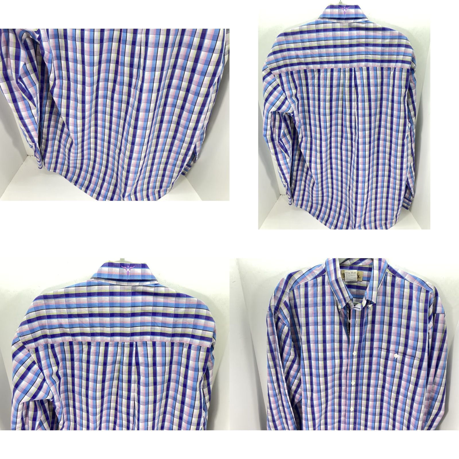 Wrangler VINTAGE Wrangler Western Shirt Men M Purple Check Long Sleeve Rodeo NWOT Size US M / EU 48-50 / 2 - 8 Thumbnail