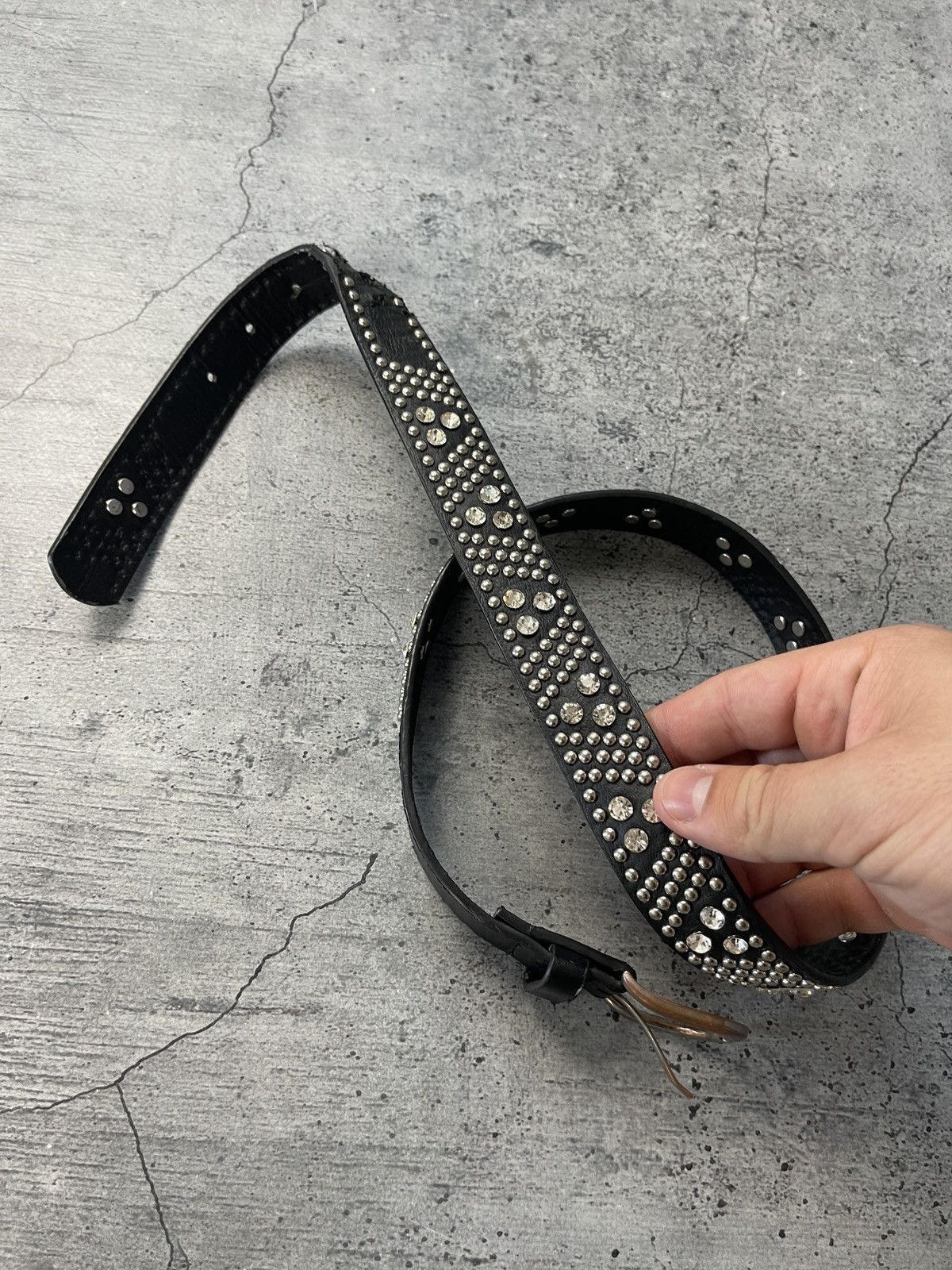 Hysteric Glamour Rhinestones Japanese Punk BB Simon style Y2K Belt Size ONE SIZE - 9 Thumbnail
