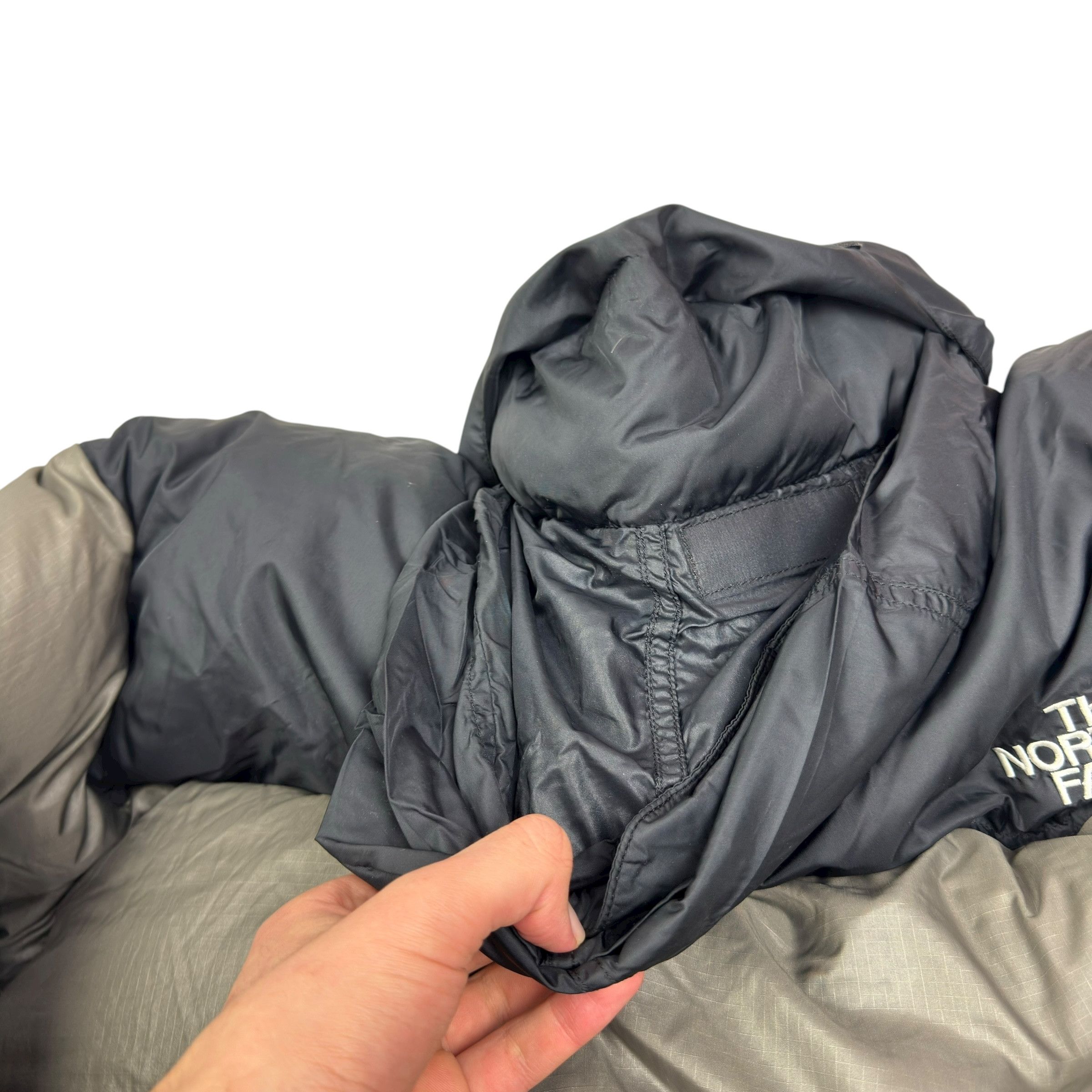 The North Face The North Face 700 Men Gray Black Full Zip Nuptse Jacket 2XL Size US XXL / EU 58 / 5 - 13 Thumbnail