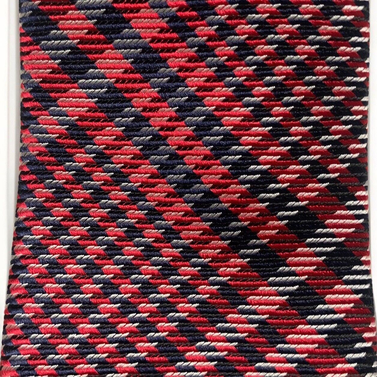 Ben Sherman Ben Sherman Men’s Red Blue Plaid Print Silk Neck Tie Size ONE SIZE - 2 Thumbnail