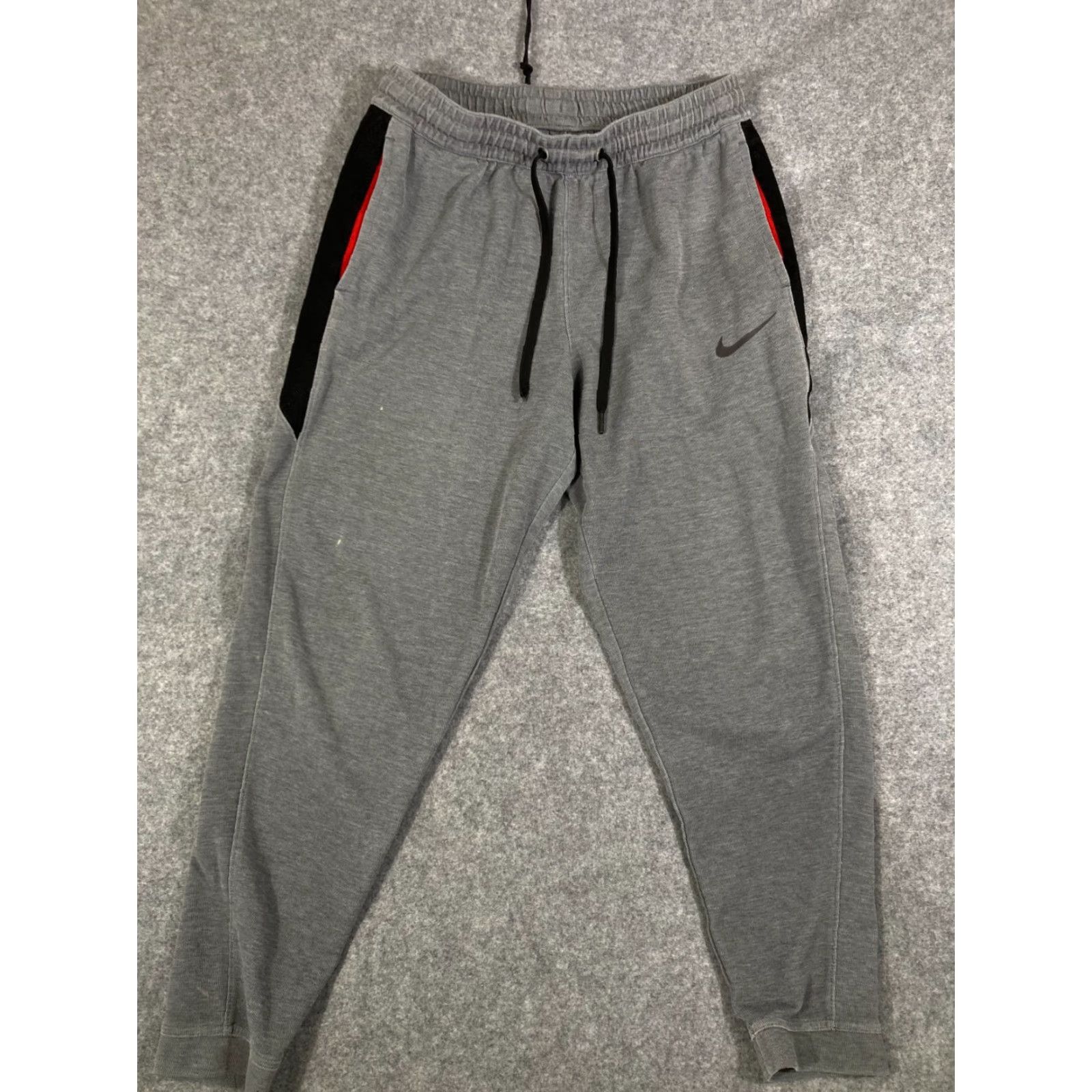 Nike Nike Dri-Fit Training Jogger Pants Mens Large Gray Drawstring Logo Pockets Size US 33 - 2 Thumbnail