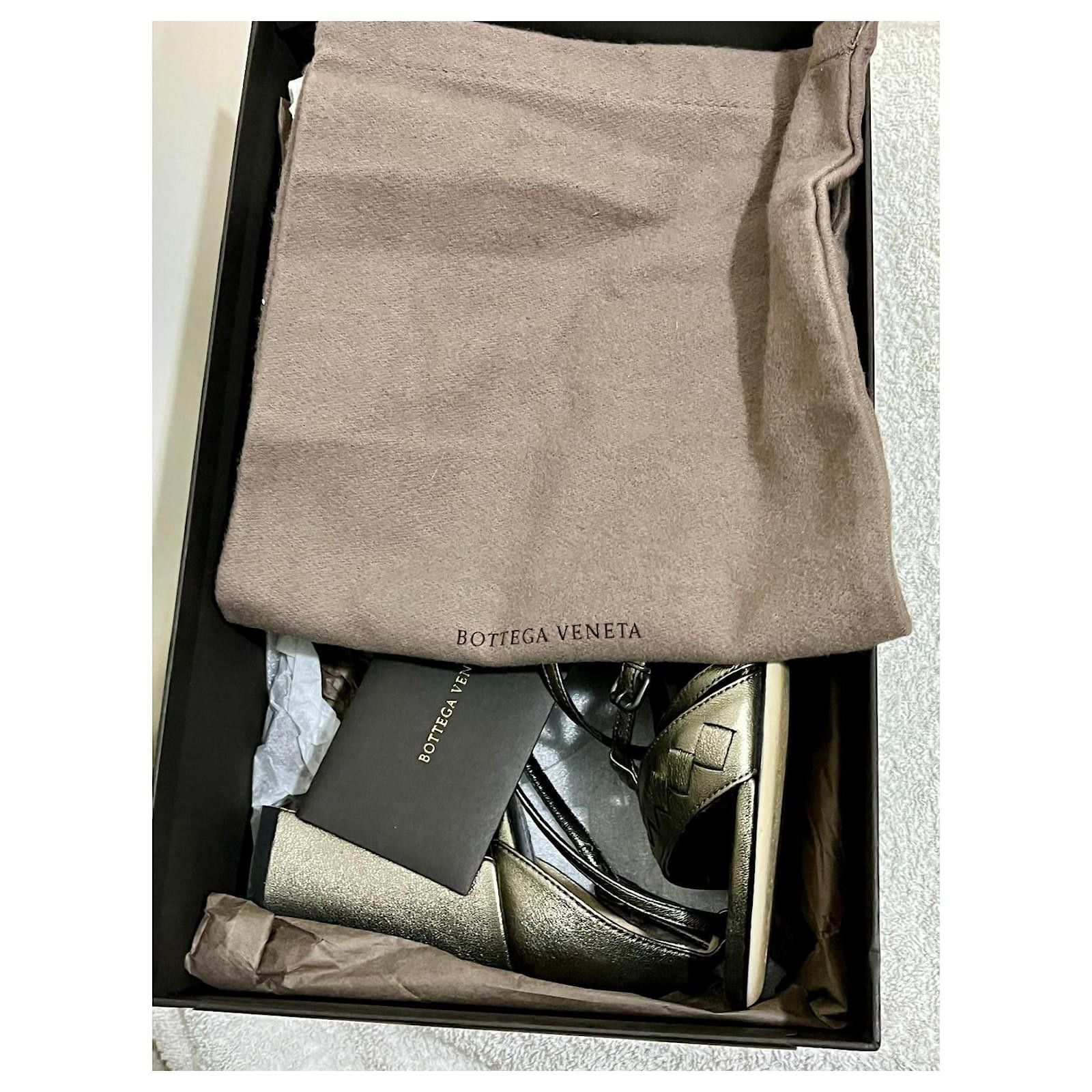 Bottega Veneta Antiqued silver heels Size US 8 / IT 38 - 4 Thumbnail