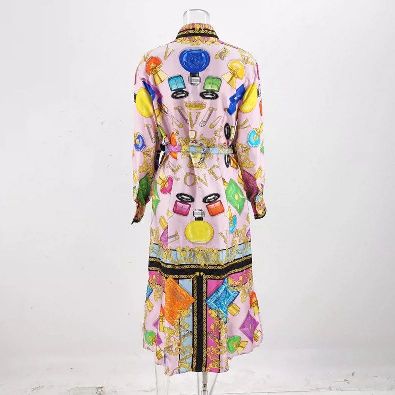 Versace Versace Mulberry silk water bottle print dress Size S / US 4 / IT 40 - 3 Thumbnail