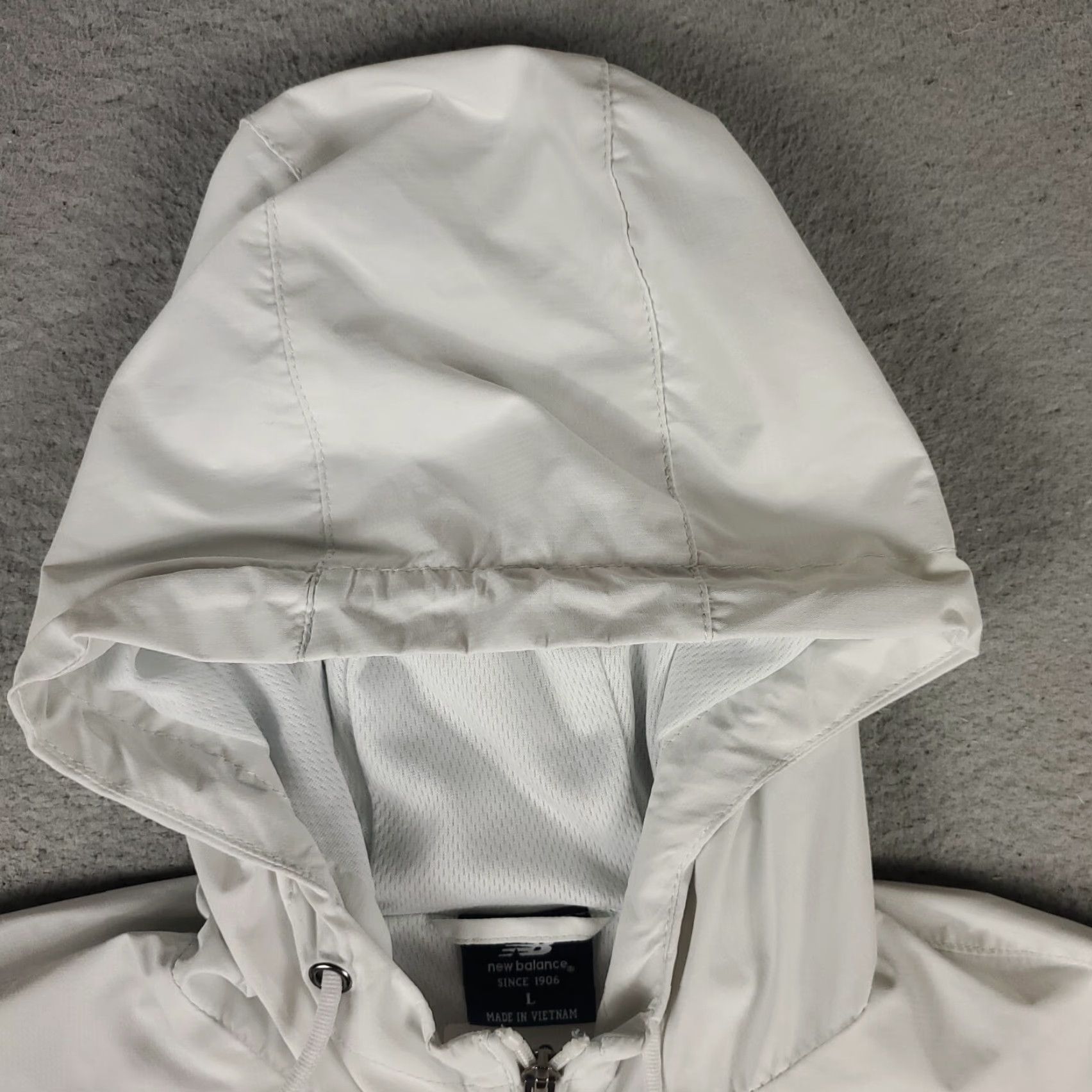 New Balance New Balance Windbreaker Jacket Womens Large White Full Zip Sports Size L / US 10 / IT 46 - 2 Thumbnail