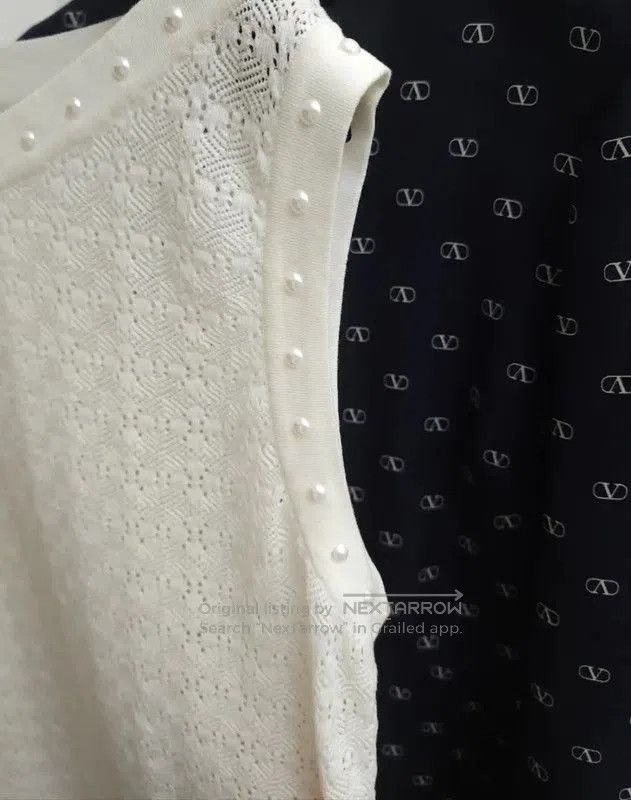 Chanel Chanel White Cotton Short Sleeve Top . Size L / US 10 / IT 46 - 3 Thumbnail