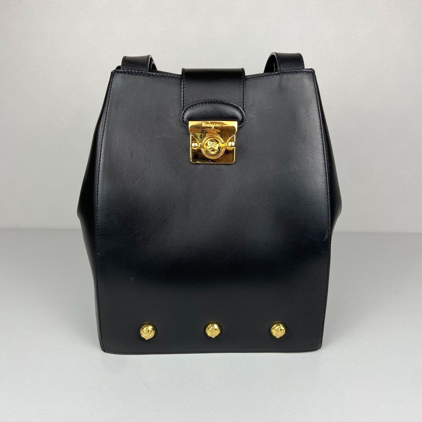 Salvatore Ferragamo Salvatore Ferragamo Gancini Black Bucket Shoulder Bag Size ONE SIZE - 3 Thumbnail