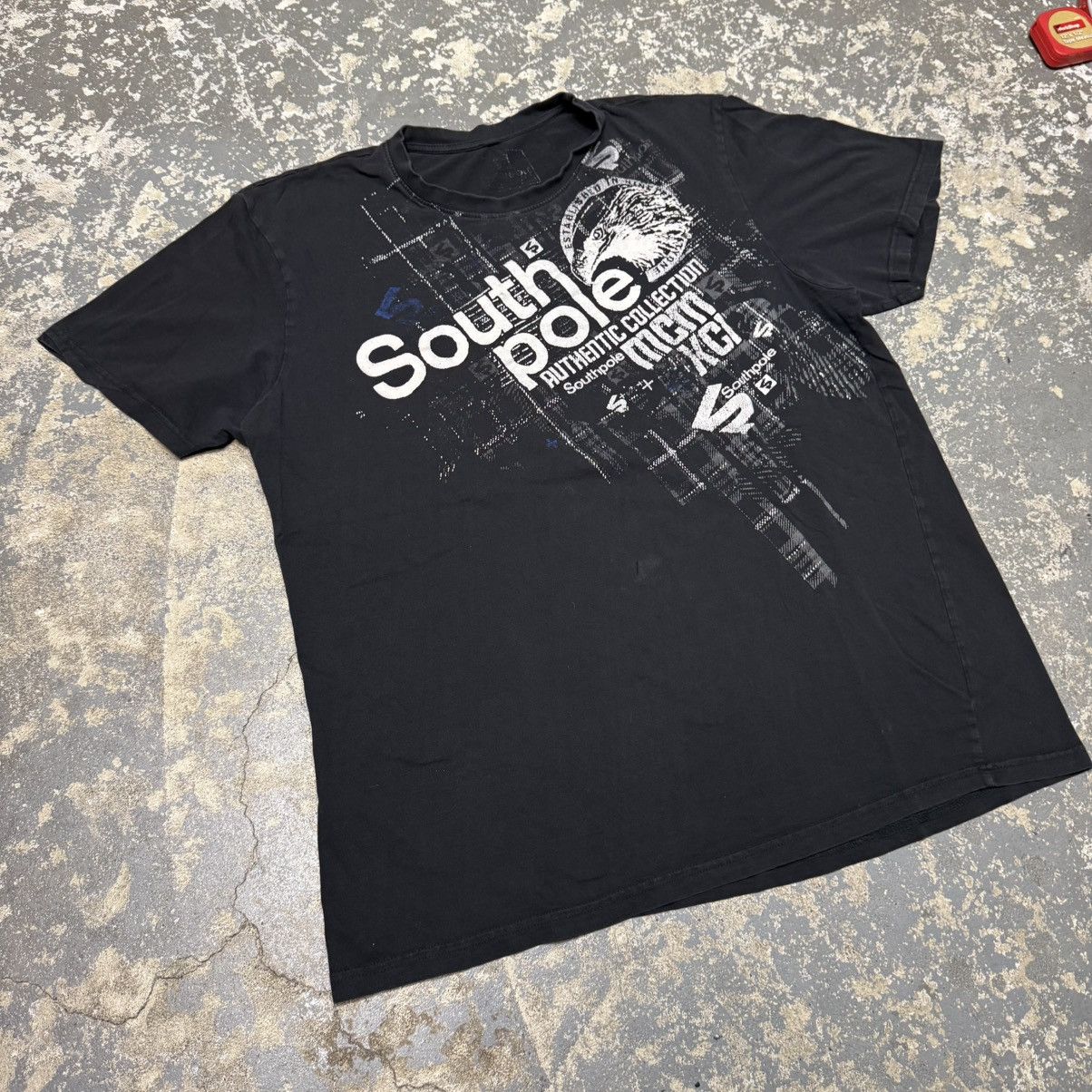 Affliction Vintage South Pole Black Y2K Grunt Grunge Tshirt Size US L / EU 52-54 / 3 - 9 Thumbnail