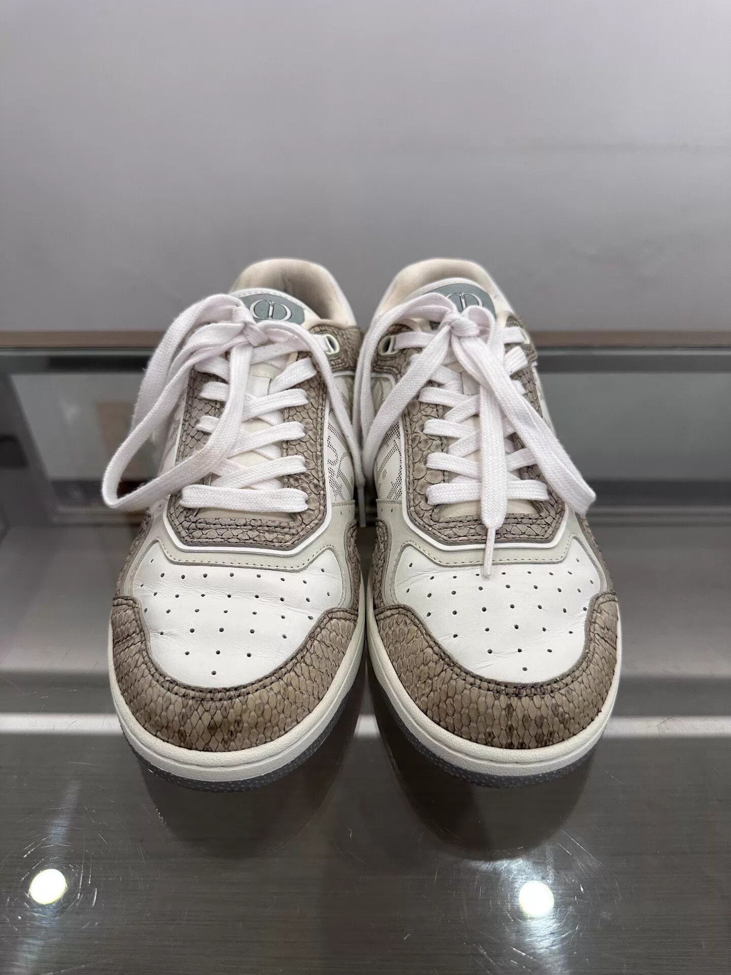 Dior Dior B23 Oblique snakeskin sneakers men's brown size 42 Size US 9 / EU 42 - 3 Thumbnail