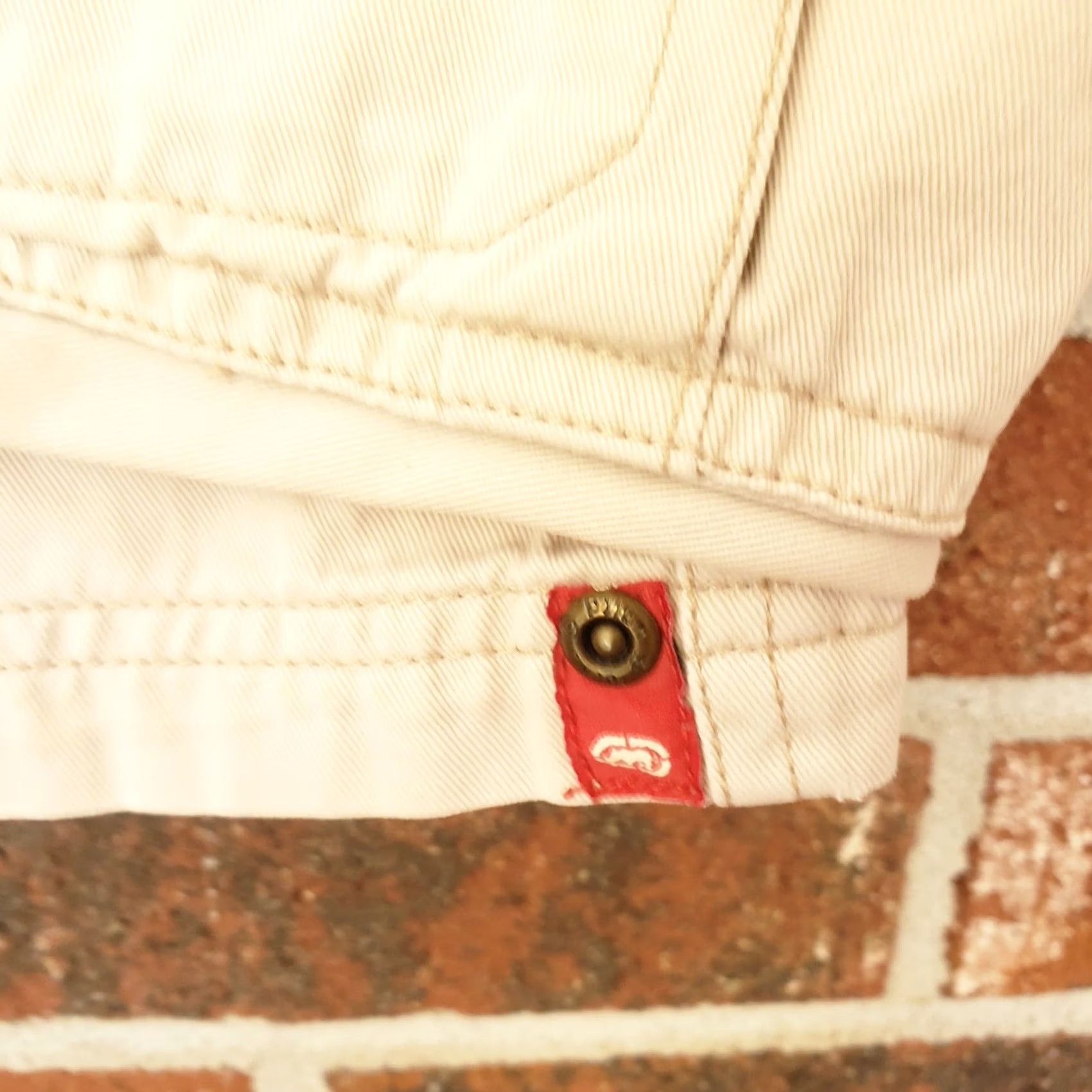 Ecko Unltd. Ecko Unltd Y2K Cargo Shorts Men 38x12 Beige Baggy Relaxed Loose Skater Edison Size US 38 / EU 54 - 6 Thumbnail