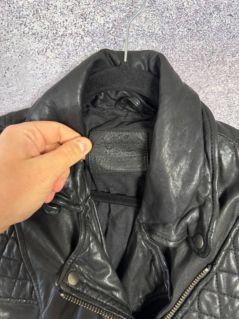 Allsaints × Vintage ALLSAINTS LEATHER BIKER JACKET WOMEN'S UK14 LAMB PAPIN Size L / US 10 / IT 46 - 9 Thumbnail