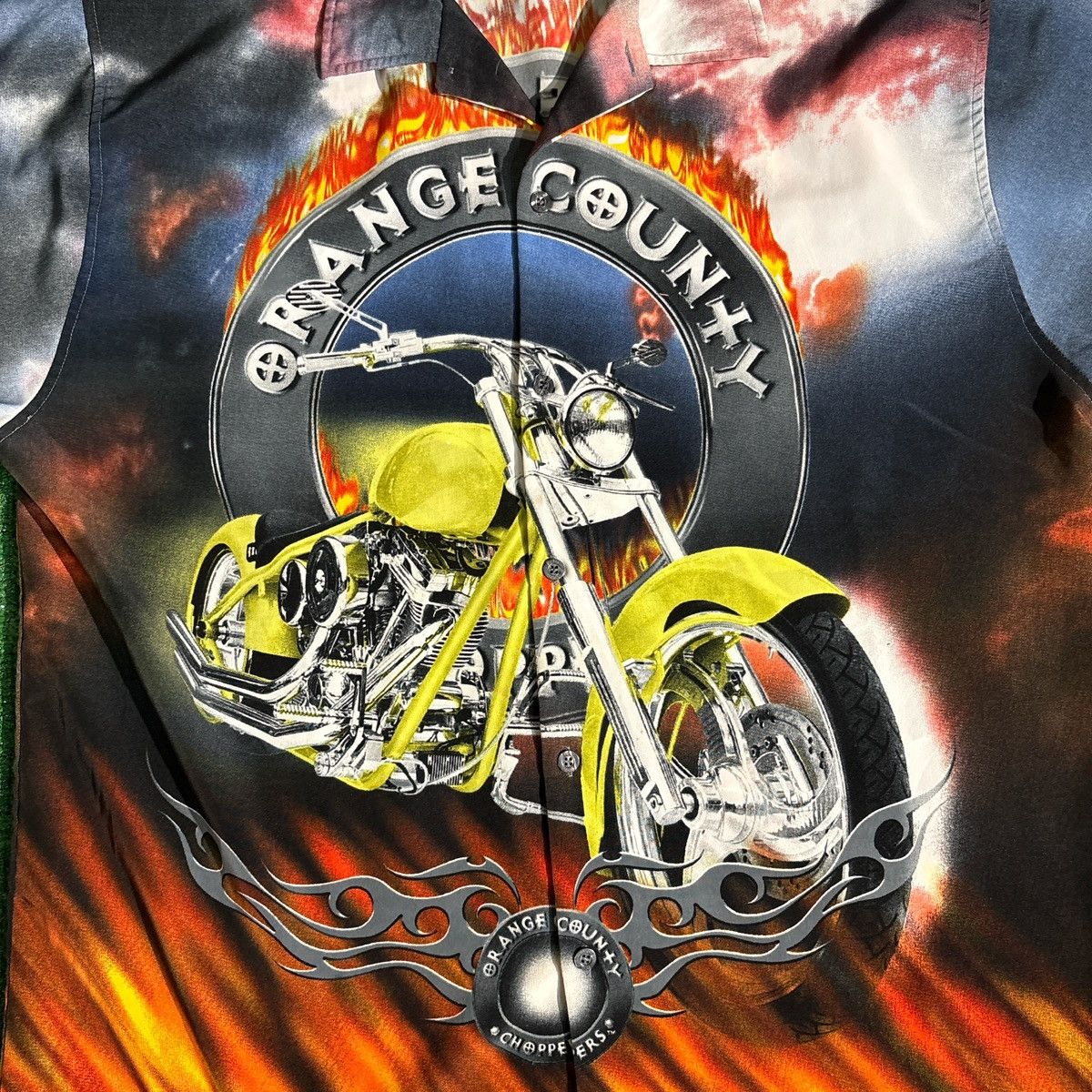 Vintage Y2K Orange County Choppers AOP Button Up Shirt Size US XL / EU 56 / 4 - 2 Thumbnail