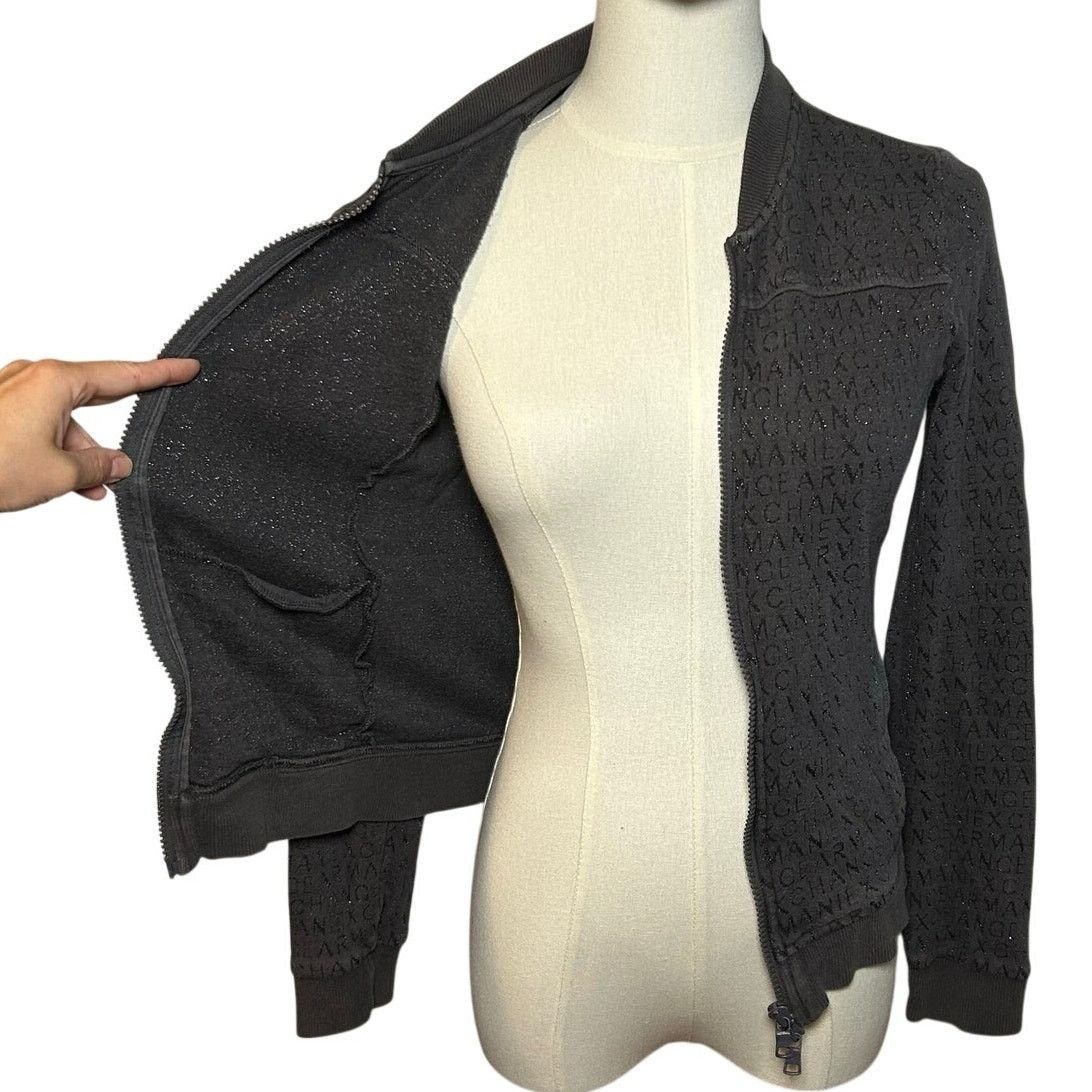 Armani Exchange Armani Exchange Gray Zip Mock Neck Athletic Jacket Small Size S / US 4 / IT 40 - 10 Thumbnail