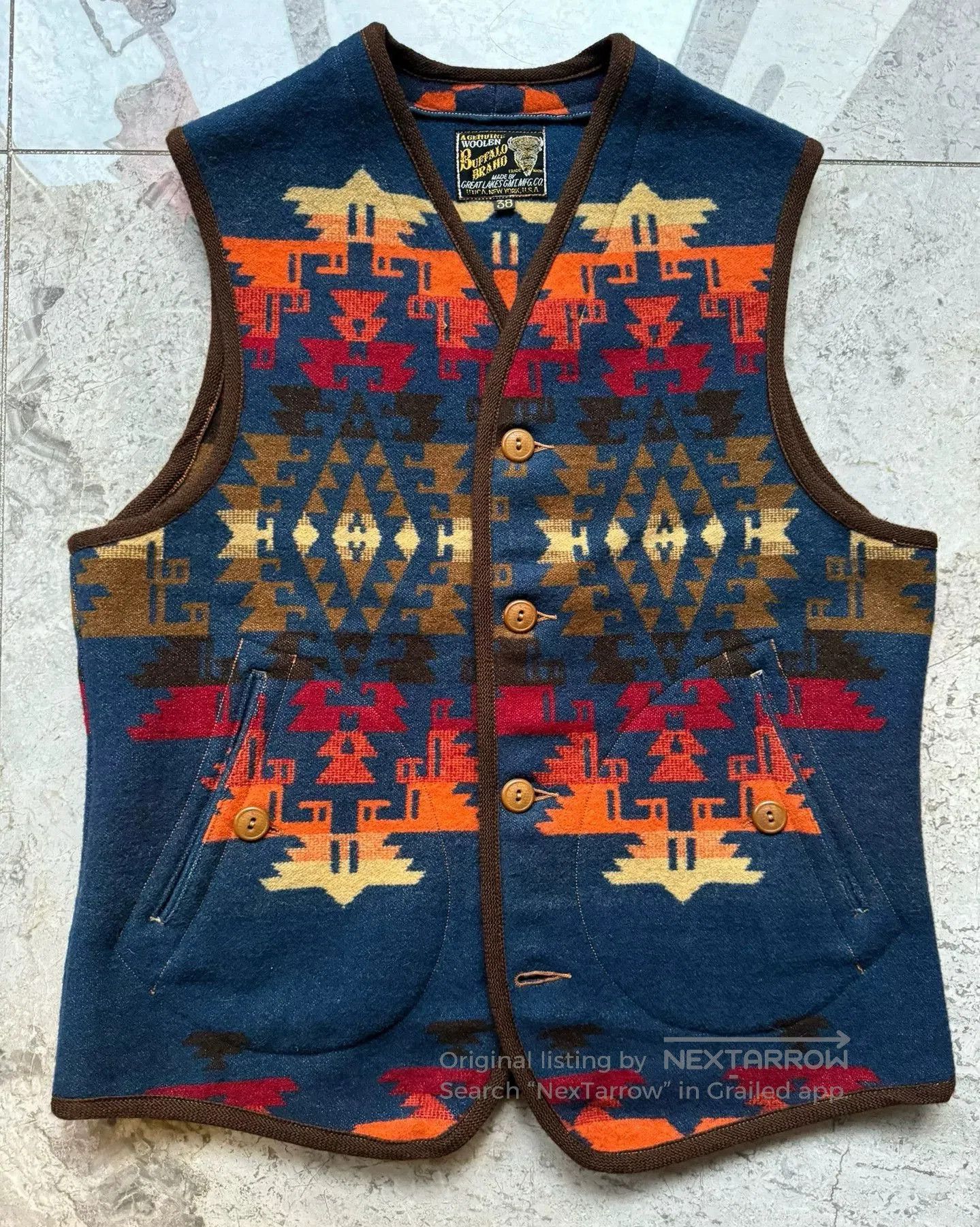 Freewheelers Navajo Wool Vest by Freewheelers. Size US M / EU 48-50 / 2 - 1 Thumbnail