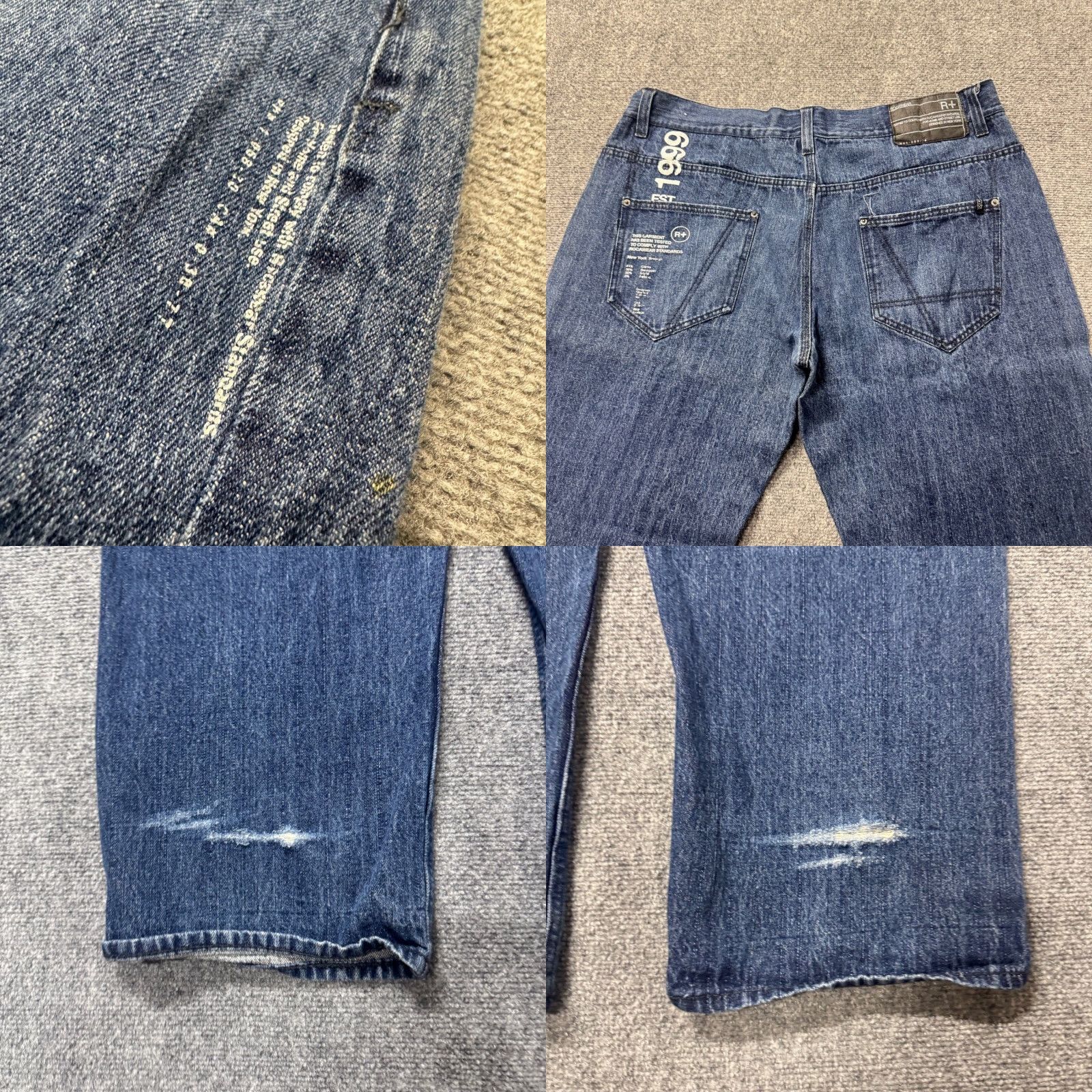 Rocawear Rocawear Jeans Men Bootcut 38x30 Regular 100% Cotton Blue Distressed Baggy Y2K Size US 38 / EU 54 - 8 Thumbnail