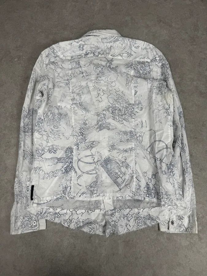 Marithe + Francois Girbaud 2000s Marithé + François Girbaud Aged Tattoo White Shirt Size US M / EU 48-50 / 2 - 4 Thumbnail