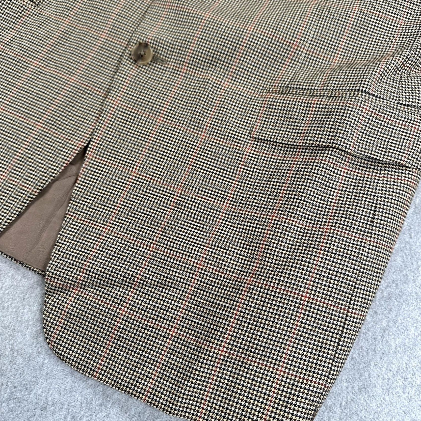 Ermenegildo Zegna VINTAGE Ermenegildo Zegna Blazer Sport Coat Mens 52 Brown Plaid Wool Tweed Fit Rom Size 52R - 2 Thumbnail