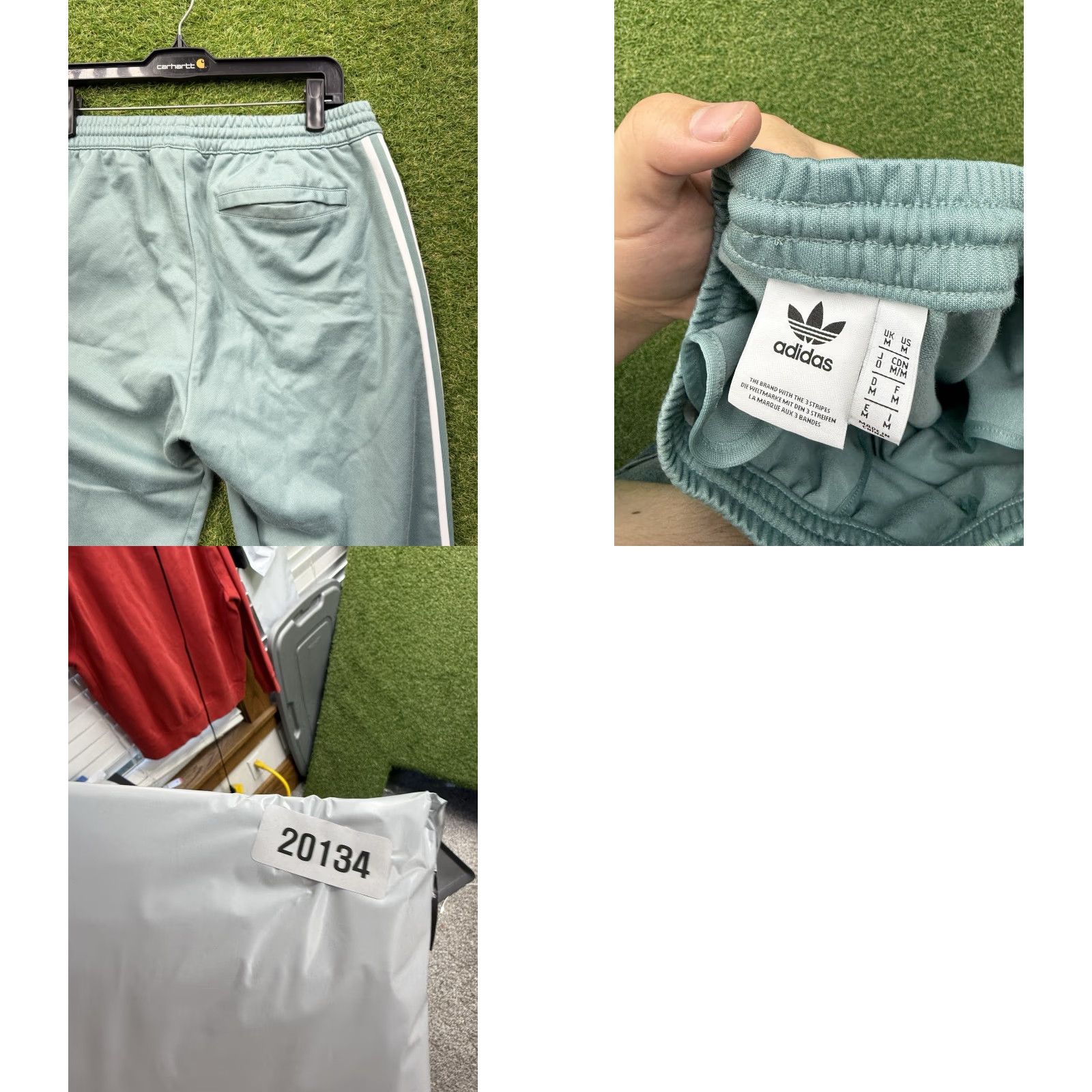 Adidas Adidas Track Pants Mens M Mint Green Pale Casual Lounge Comfort y2k Pants Size US 31 - 8 Thumbnail