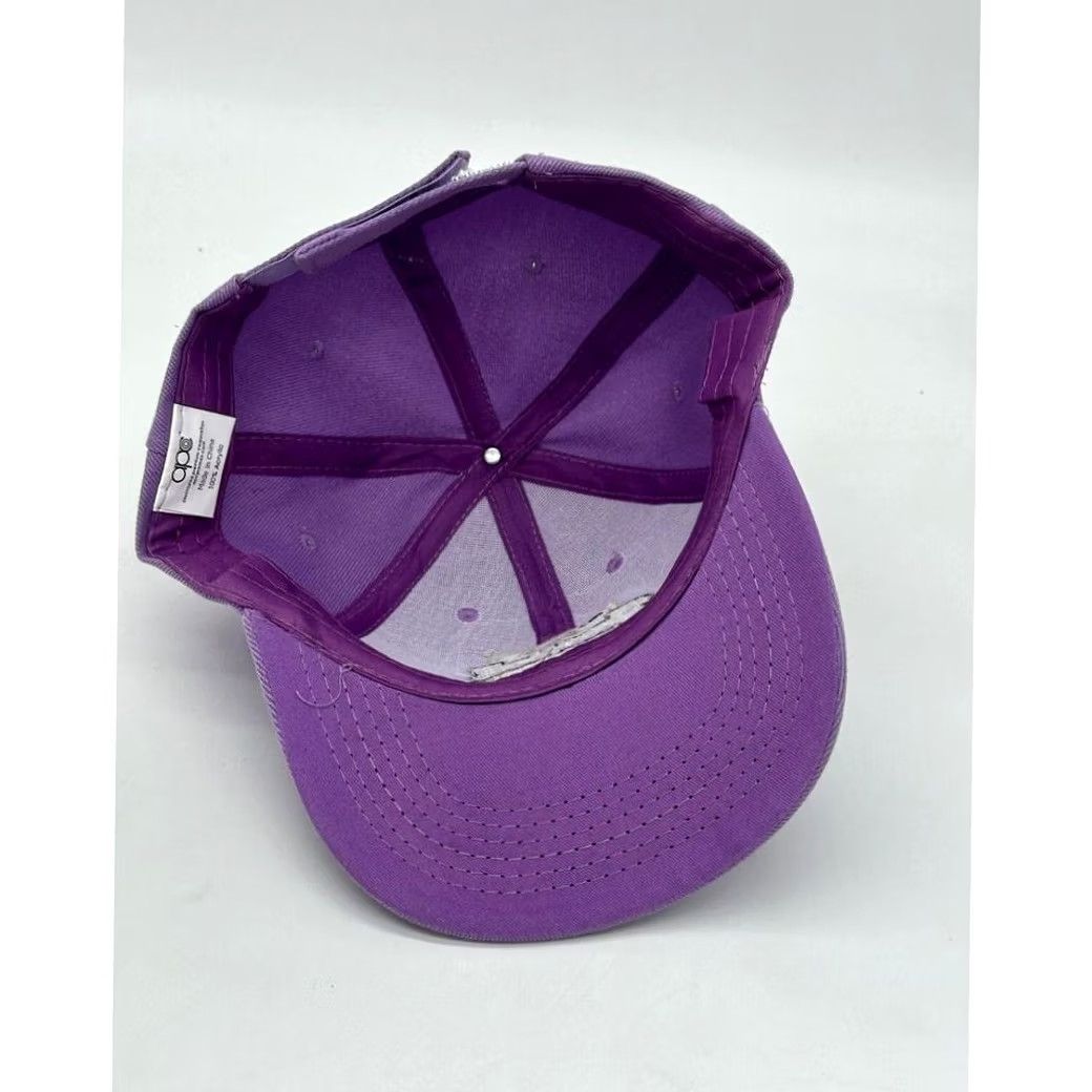 Vintage APC Hat Womens Adjustable Purple Haskell Horse Riding Racing Hook And Loop NEW Size ONE SIZE - 4 Thumbnail