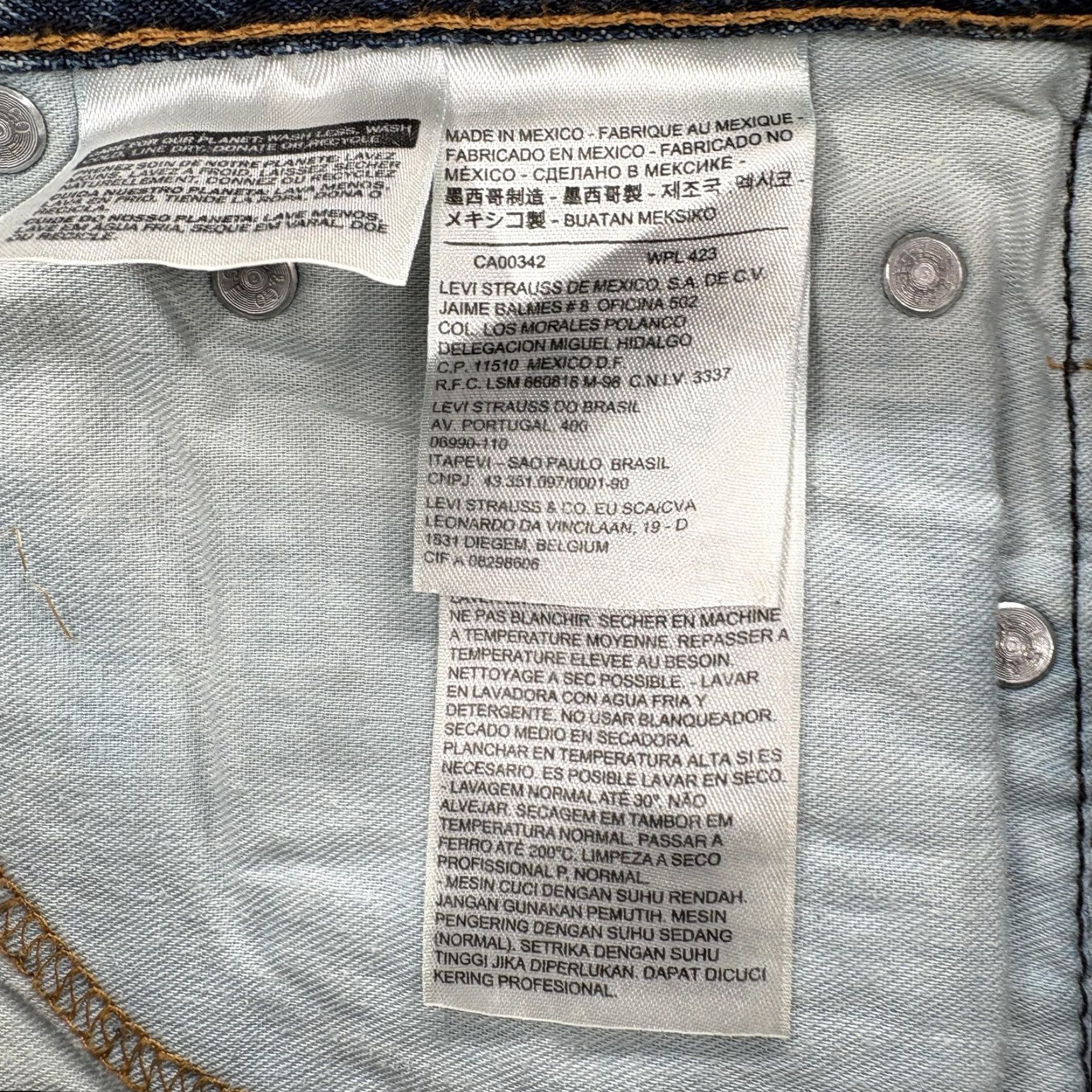 Levi's Levi's 505 Jeans Mens 32x32 Regular Fit Straight Leg Medium Wash Blue Denim Pants Size US 32 / EU 48 - 4 Thumbnail