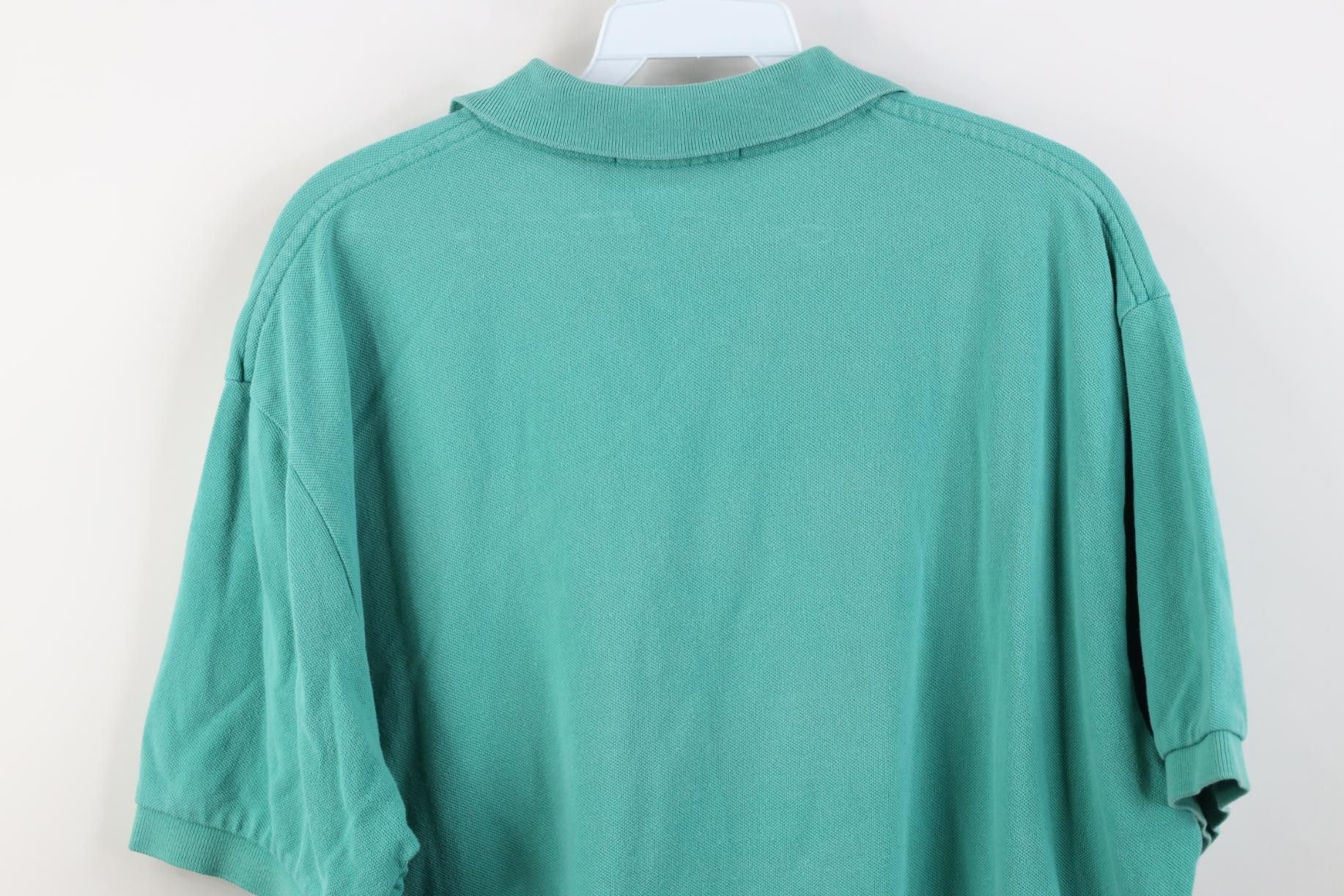 Polo Ralph Lauren Vintage 90s Ralph Lauren Pique Cotton Knit Golf Polo Teal Size US L / EU 52-54 / 3 - 16 Thumbnail