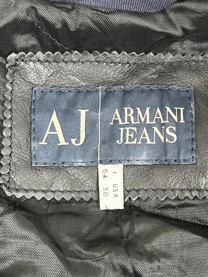 Armani 2000s Armani Hybrid Black & Green Leather Biker Jacket Size US M / EU 48-50 / 2 - 10 Thumbnail