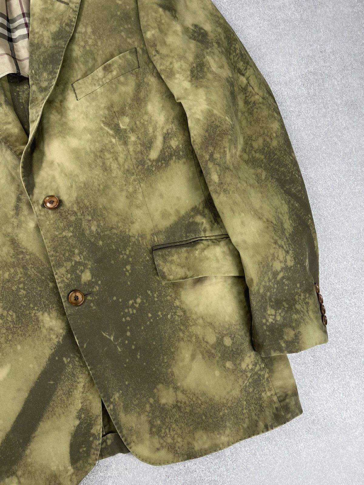 Burberry × Vintage Vintage Burberry Custom Tie Dye Suit Blazer Trousers Size 52 Size 52R - 4 Thumbnail