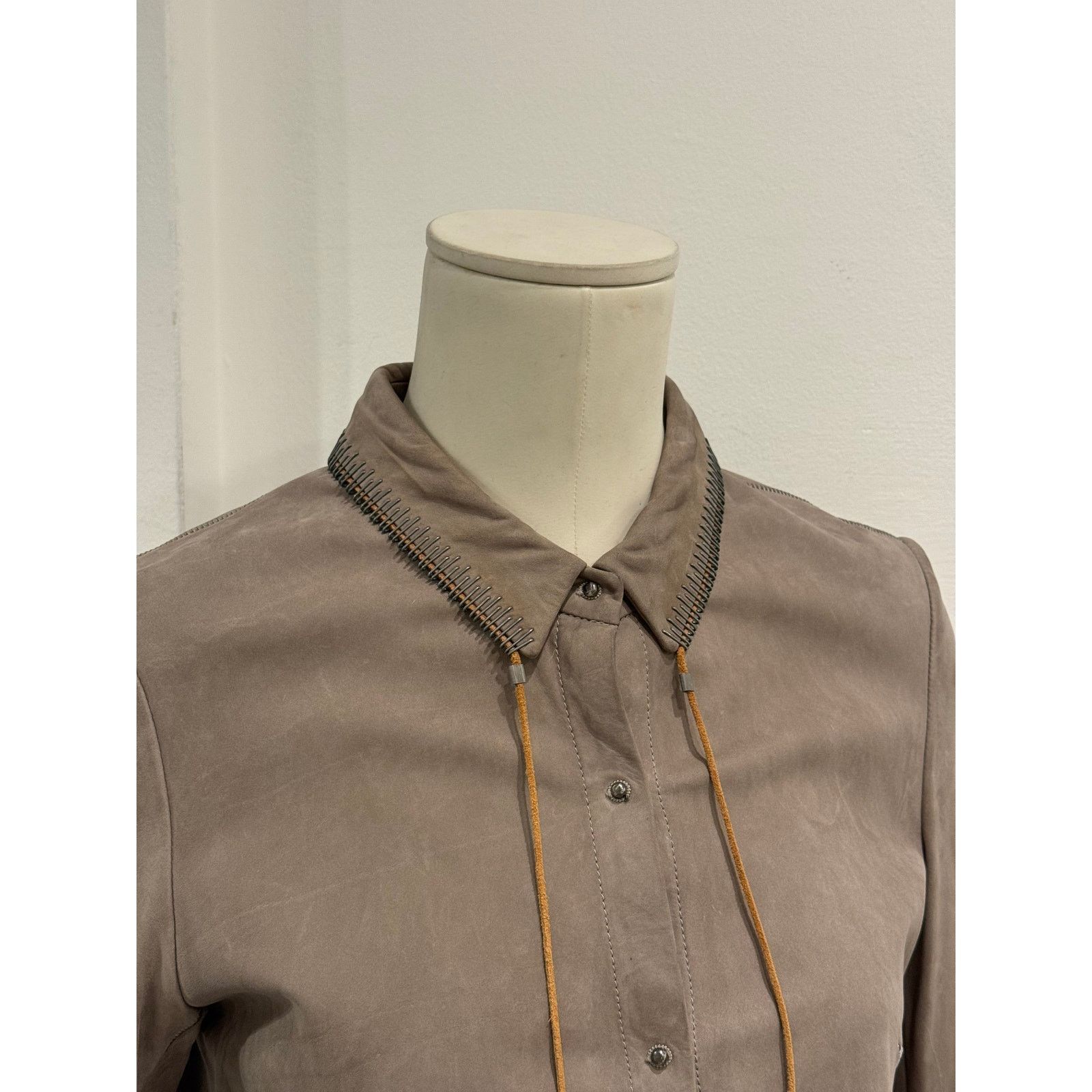 Isaac Sellam Experience Isaac Sellam metal neck inserts leather jacket Size S / US 4 / IT 40 - 4 Thumbnail