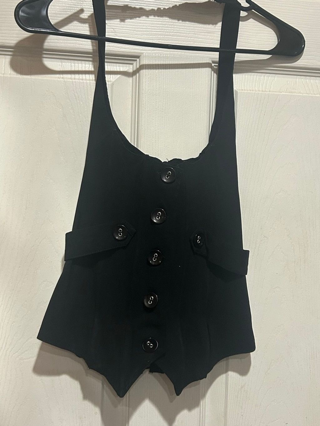 Other Women's Oh Yes Black Button-Front Lace-Up Camisole Top L Size L / US 10 / IT 46 - 1 Thumbnail