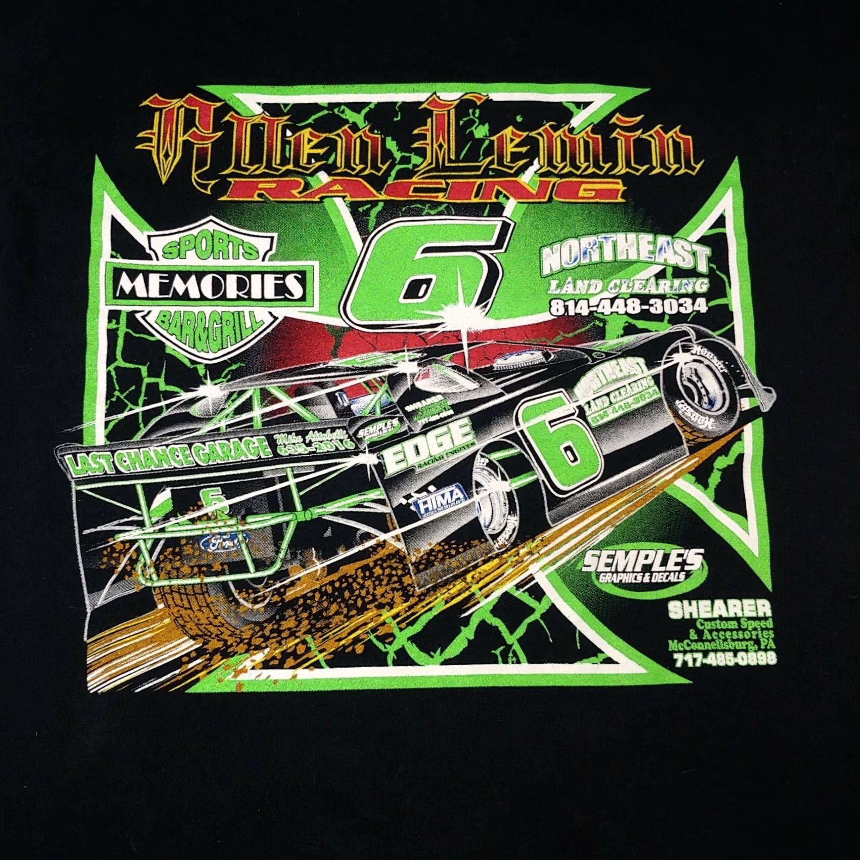 Vintage Allen Lemin Racing Shirt Men Small James Creek PA Raceway Motorsport Race Car Size US S / EU 44-46 / 1 - 3 Thumbnail