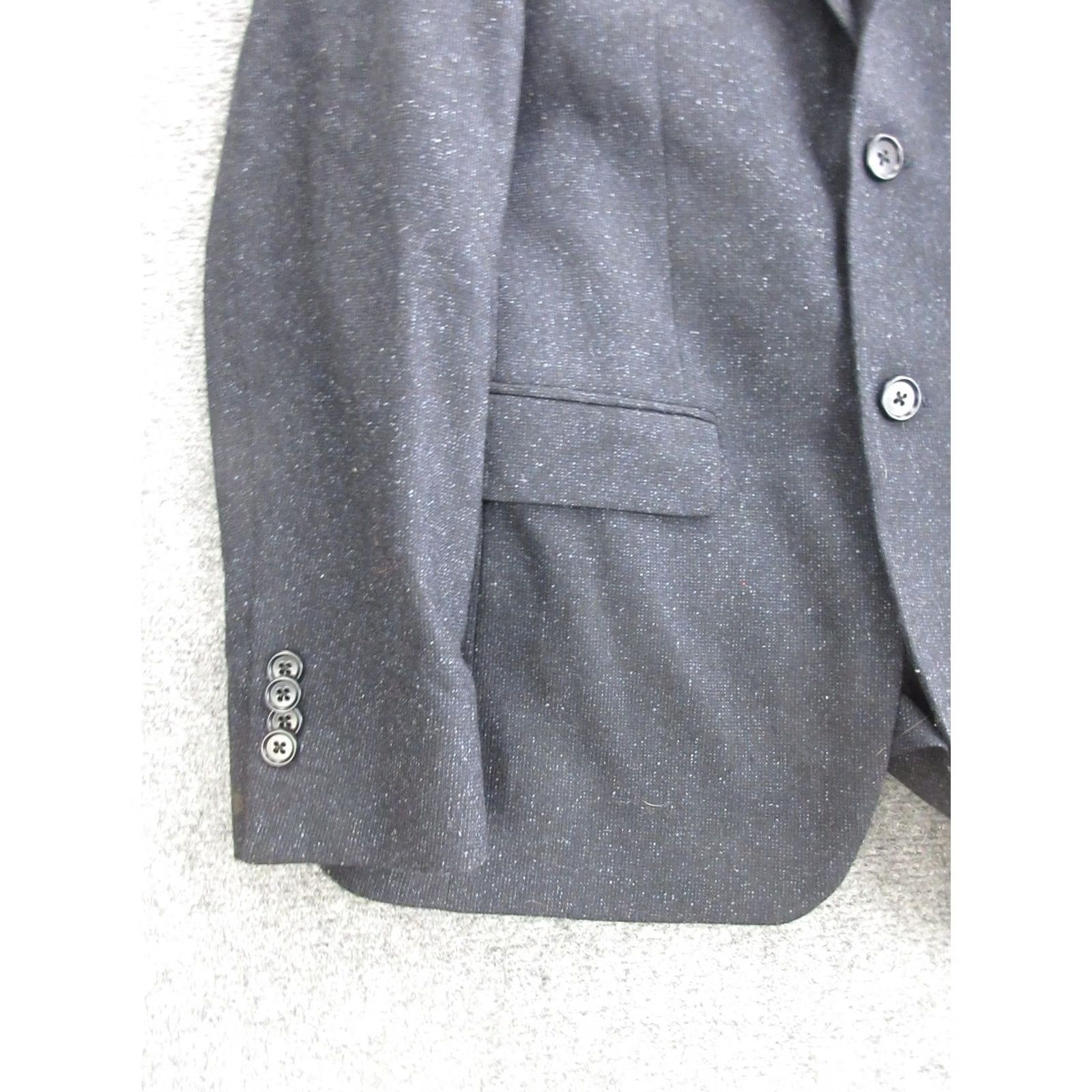 John Varvatos John Varvatos U.S.A. Sport Coat Blazer Mens 36R Gray Tweed Wool 2 Button Single-Breasted Notch Lapel Jacket Modern Canada Size 36R - 3 Thumbnail