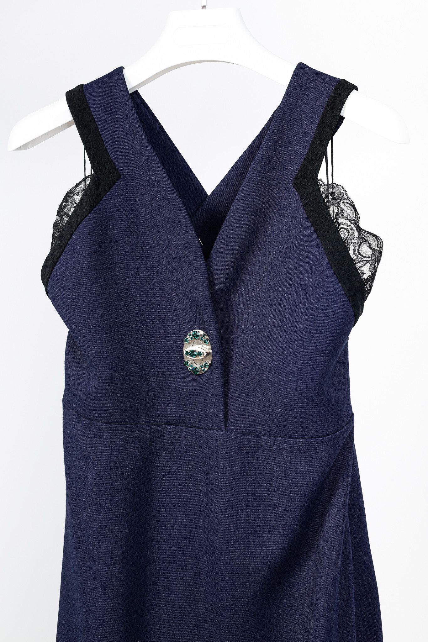 Miu Miu Miu Miu Cruise 2010 Viscose Crepe Crytal-Toggle Mini Dress Size M / US 6-8 / IT 42-44 - 3 Thumbnail