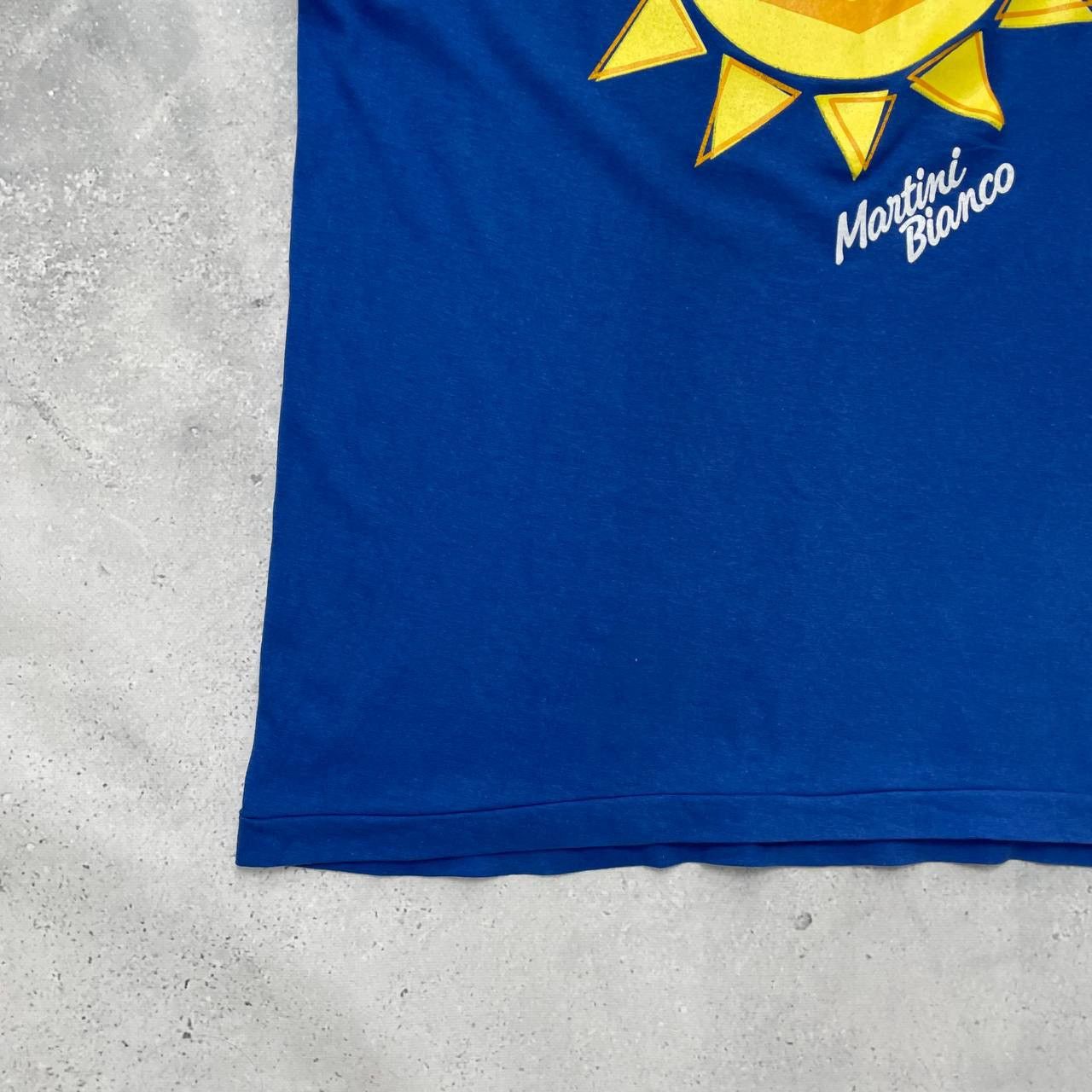 Vintage Vintage 90s Martini Bianco Sun Promo Single Stitch T Shirt Size US XL / EU 56 / 4 - 12 Thumbnail