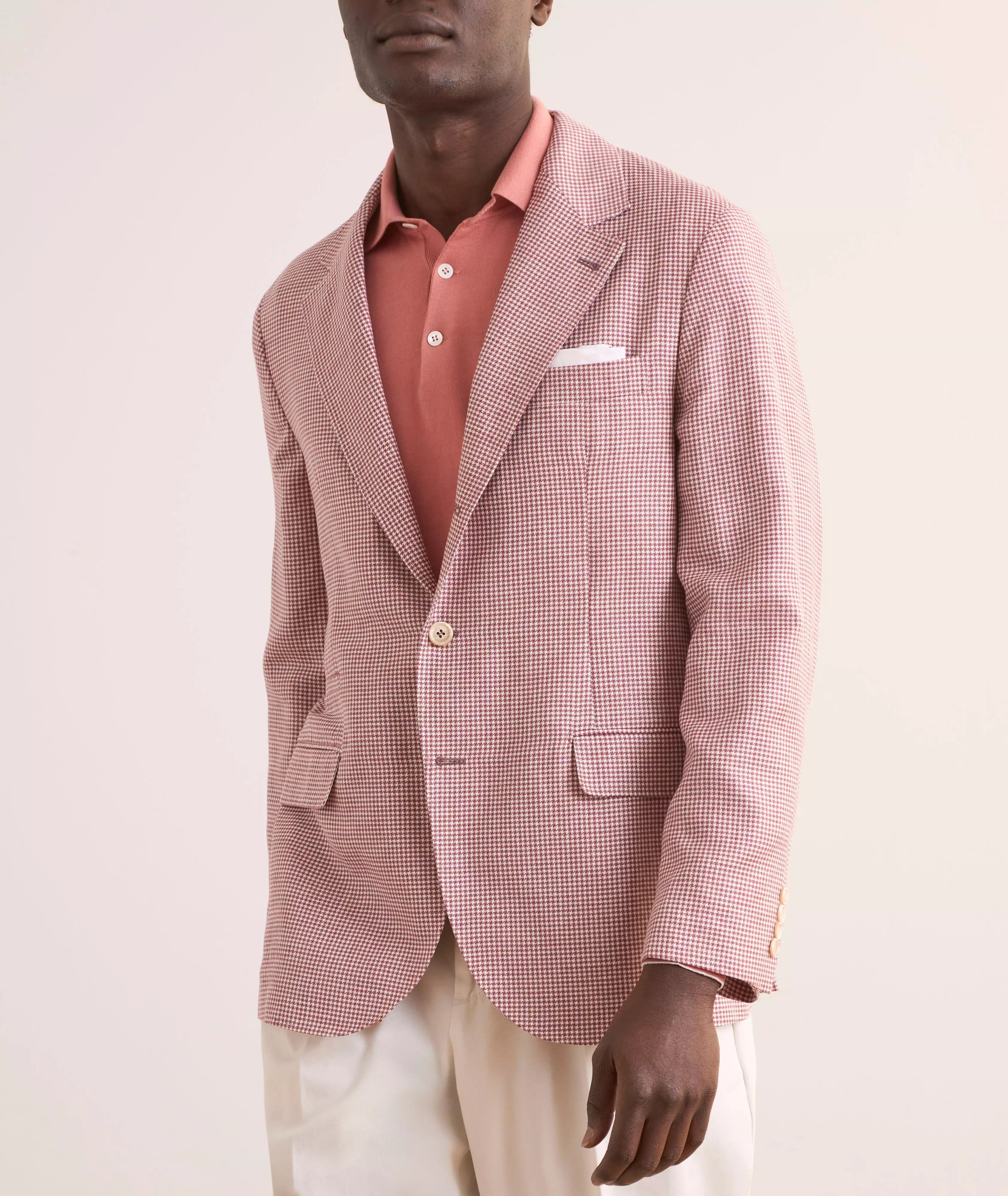 Brunello Cucinelli o1y0526 Single-breasted Blazer in Brick/White Size US M / EU 48-50 / 2 - 2 Thumbnail