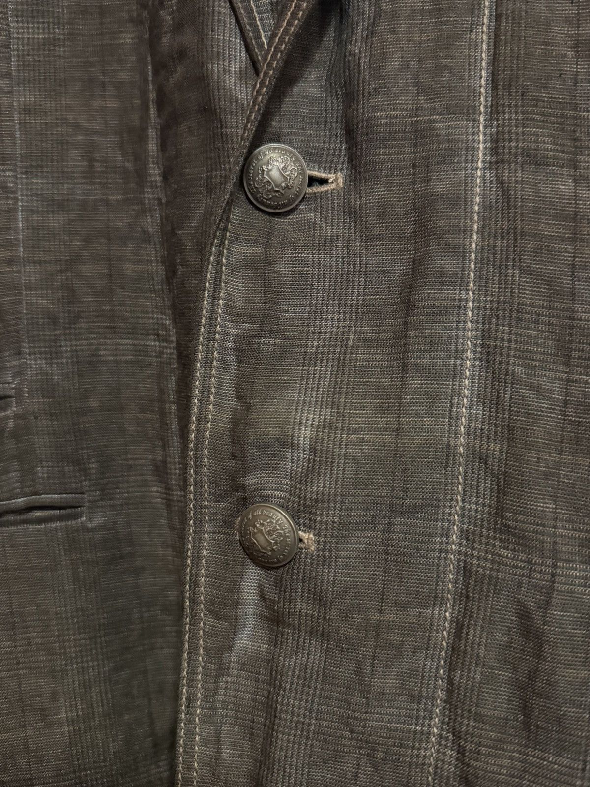 John Varvatos John Varvatos Cold Water Wash Blazer Jacket Brown Size 40 Size 40R - 4 Thumbnail