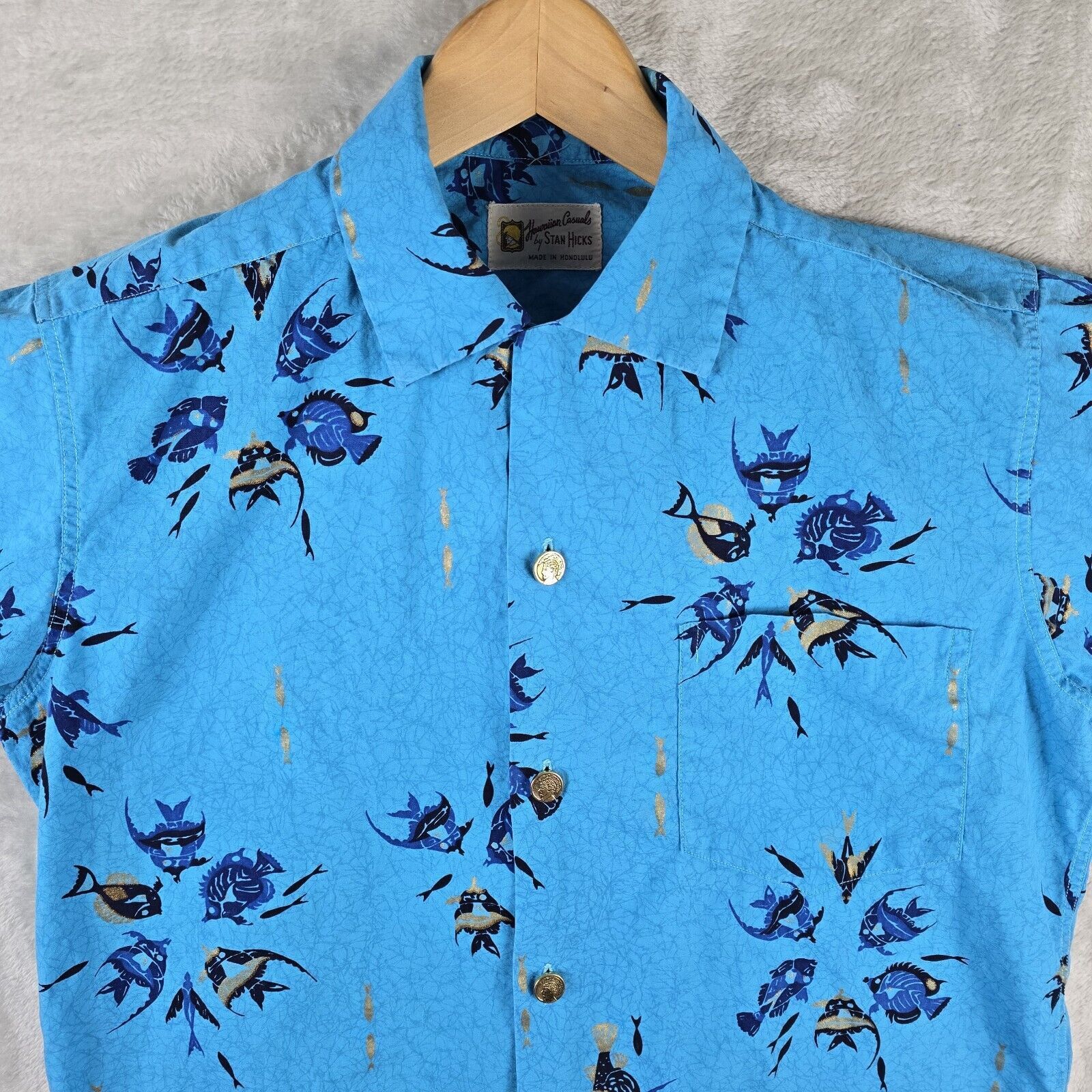 Vintage Vintage Stan Hicks Hawaiian Casual Button Up Shirt Sz M AOP Size US M / EU 48-50 / 2 - 3 Thumbnail