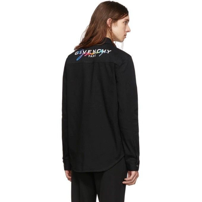Givenchy Givenchy signature logo denim shirt jacket Size US M / EU 48-50 / 2 - 2 Thumbnail