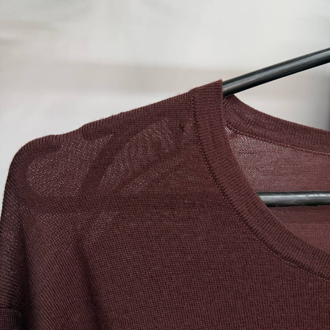 Acne Studios Acne Studios Merino Wool Sweater Men Size L Burgundy Size US L / EU 52-54 / 3 - 3 Thumbnail