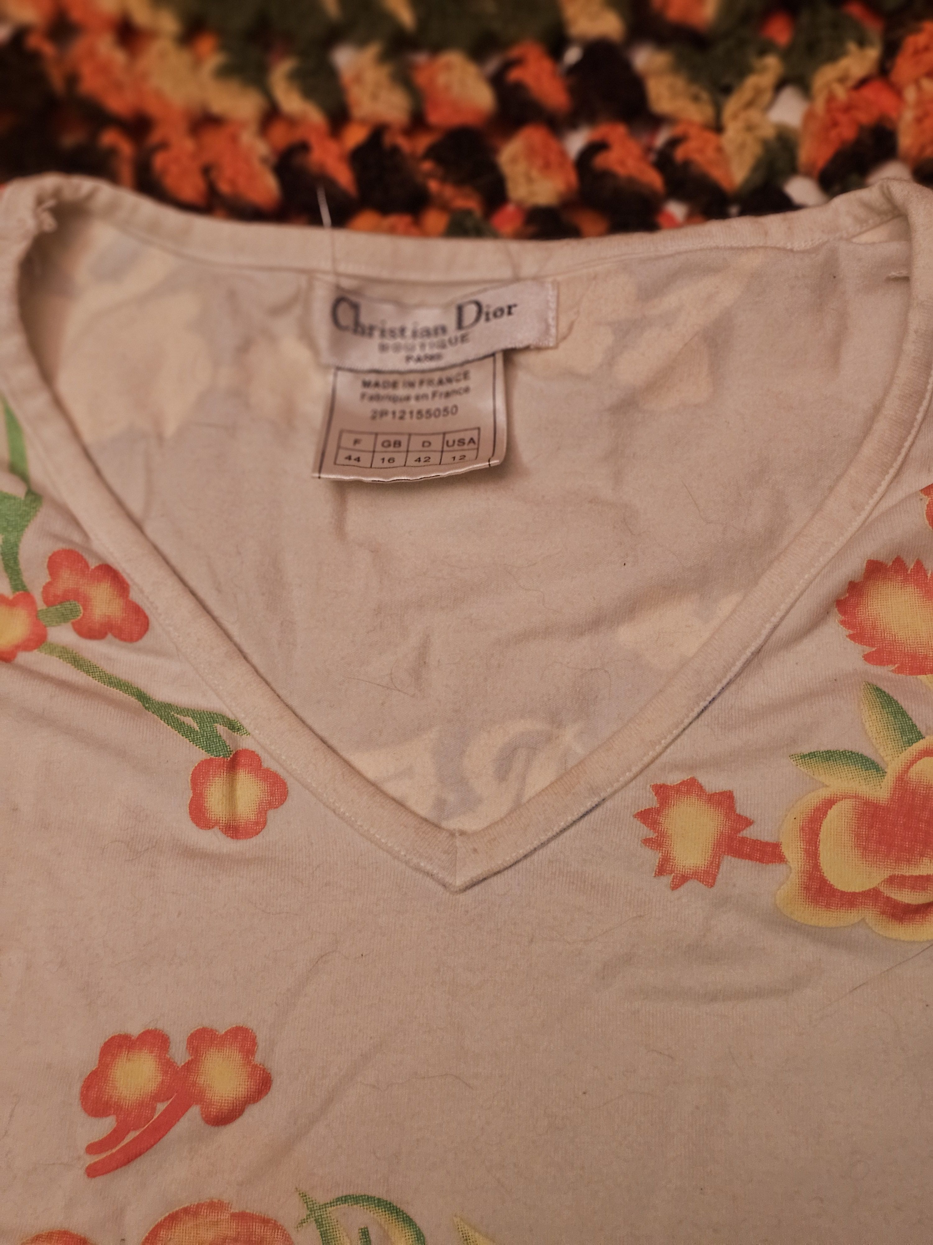 Dior dior j adore long sleeve floral shirt Size L / US 10 / IT 46 - 2 Thumbnail