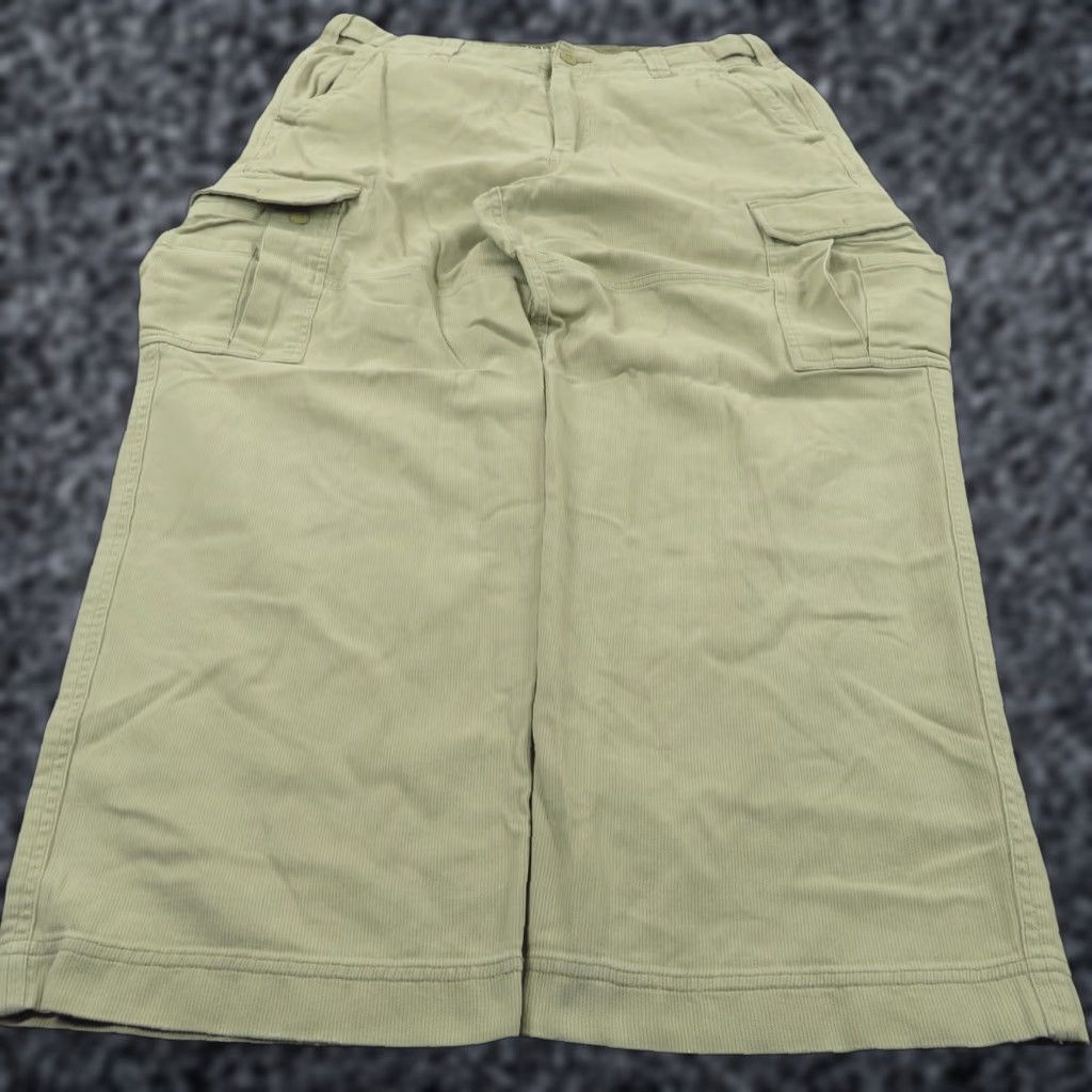 Old Navy VINTAGE Old Navy Baggy Cargo Pants Men 32 Corduroy 5-Pocket 10 Leg Opening Wide-Leg Beige 90s Grunge Hip Hop USA Mens Size US 32 / EU 48 - 1 Thumbnail