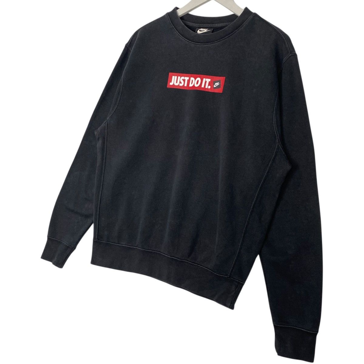 Other Vintage Nike Just Do It Big Logo Printed Sweatshirt Black Size US S / EU 44-46 / 1 - 2 Thumbnail