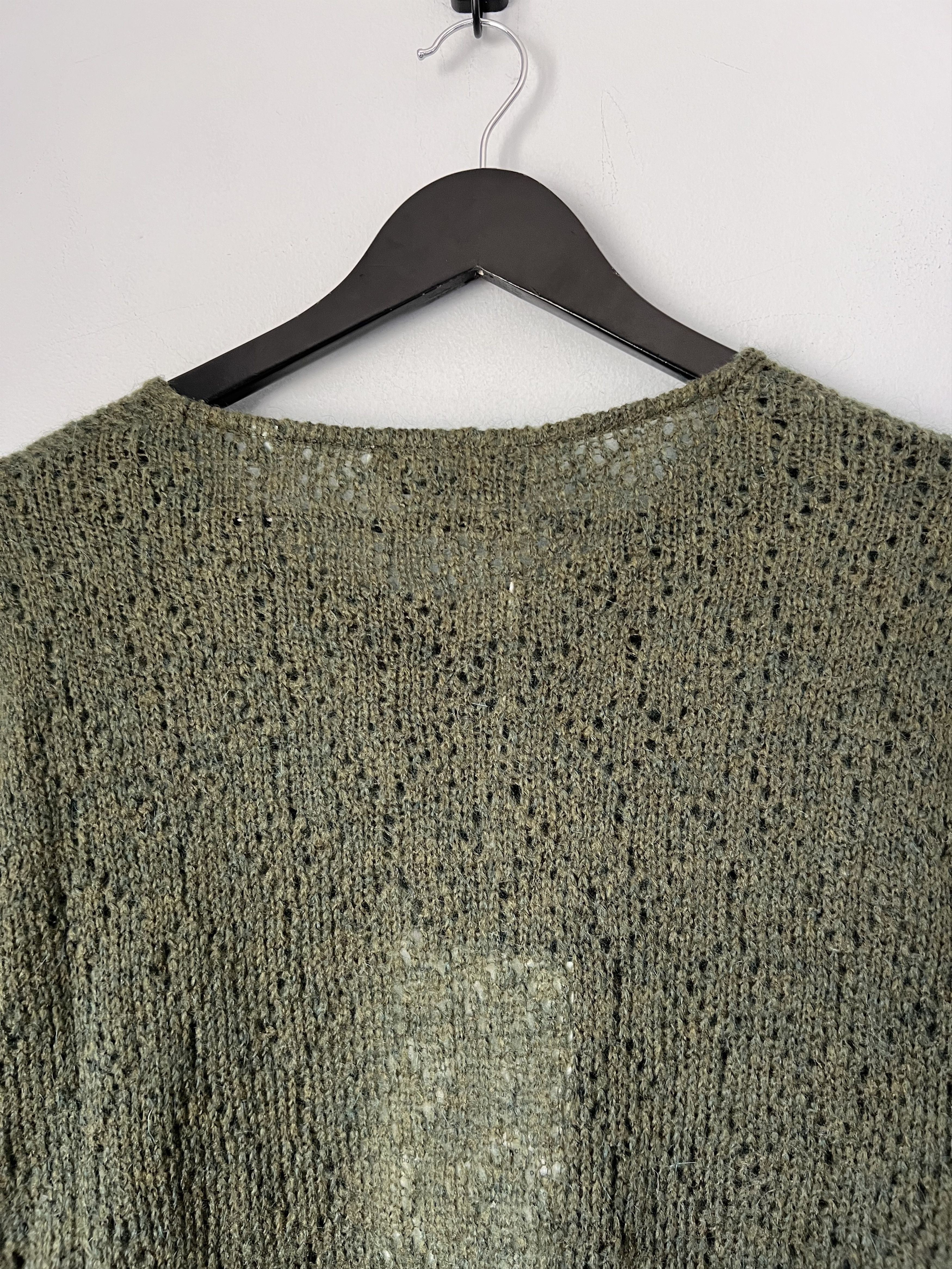 Our Legacy Our Legacy Double Lock U Neck Sweater in Green Crochet Size US L / EU 52-54 / 3 - 6 Thumbnail