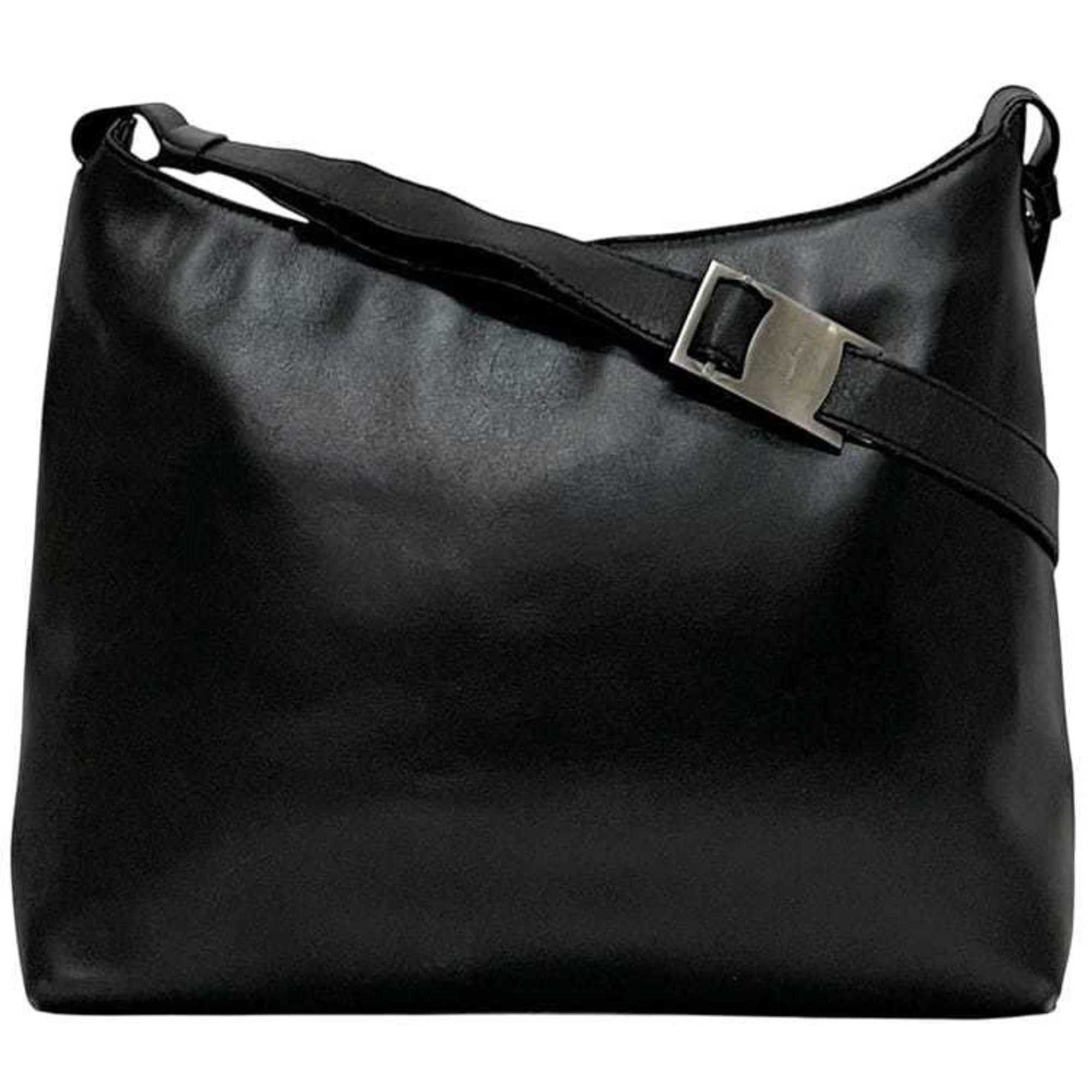 Salvatore Ferragamo Salvatore Ferragamo Shoulder Bag ec-24524 Black Vara AB-21 0274 Leather Women's Size ONE SIZE - 1 Thumbnail