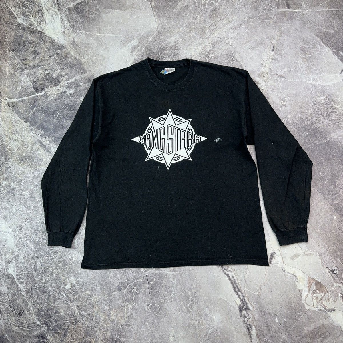 Band Tees × Rap Tees × Vintage Vintage Gang Starr T shirt Longsleeve 1990s  Guru Rap Black | Grailed, image size:1200x1200